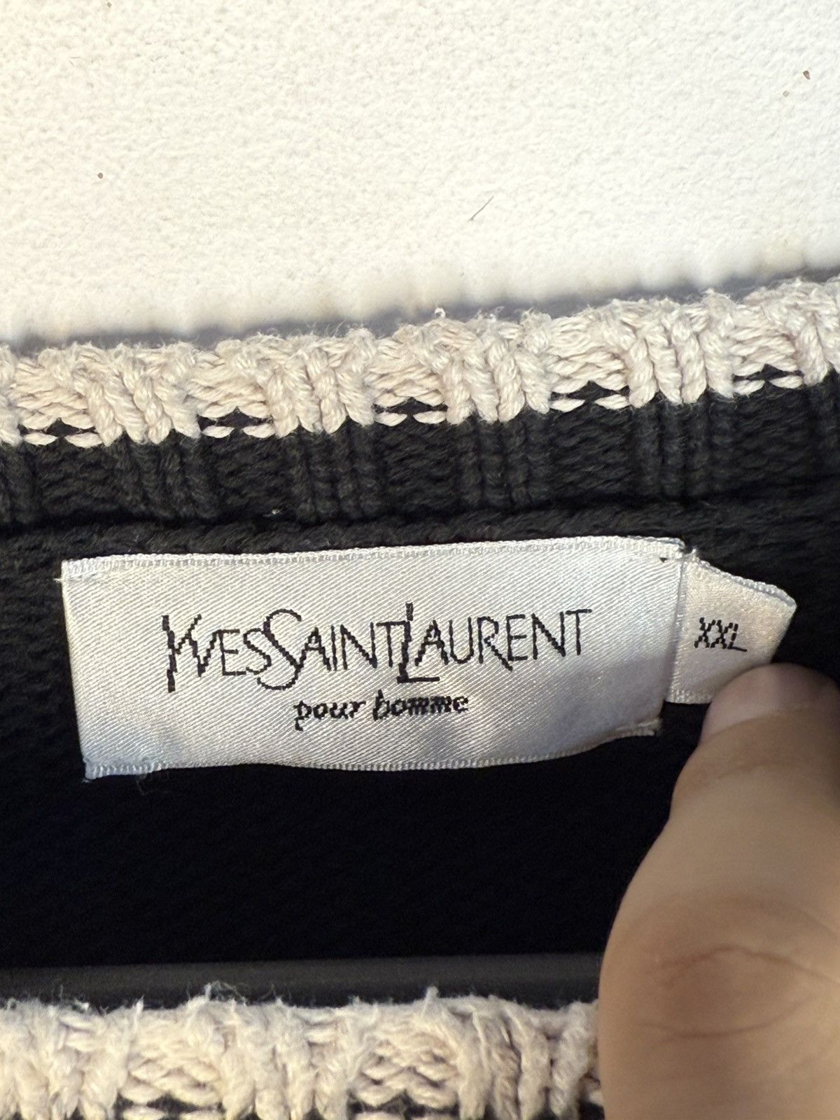 Yves Saint Laurent Black YSL Sweater Knit Size US XXL / EU 58 / 5 - 6 Thumbnail