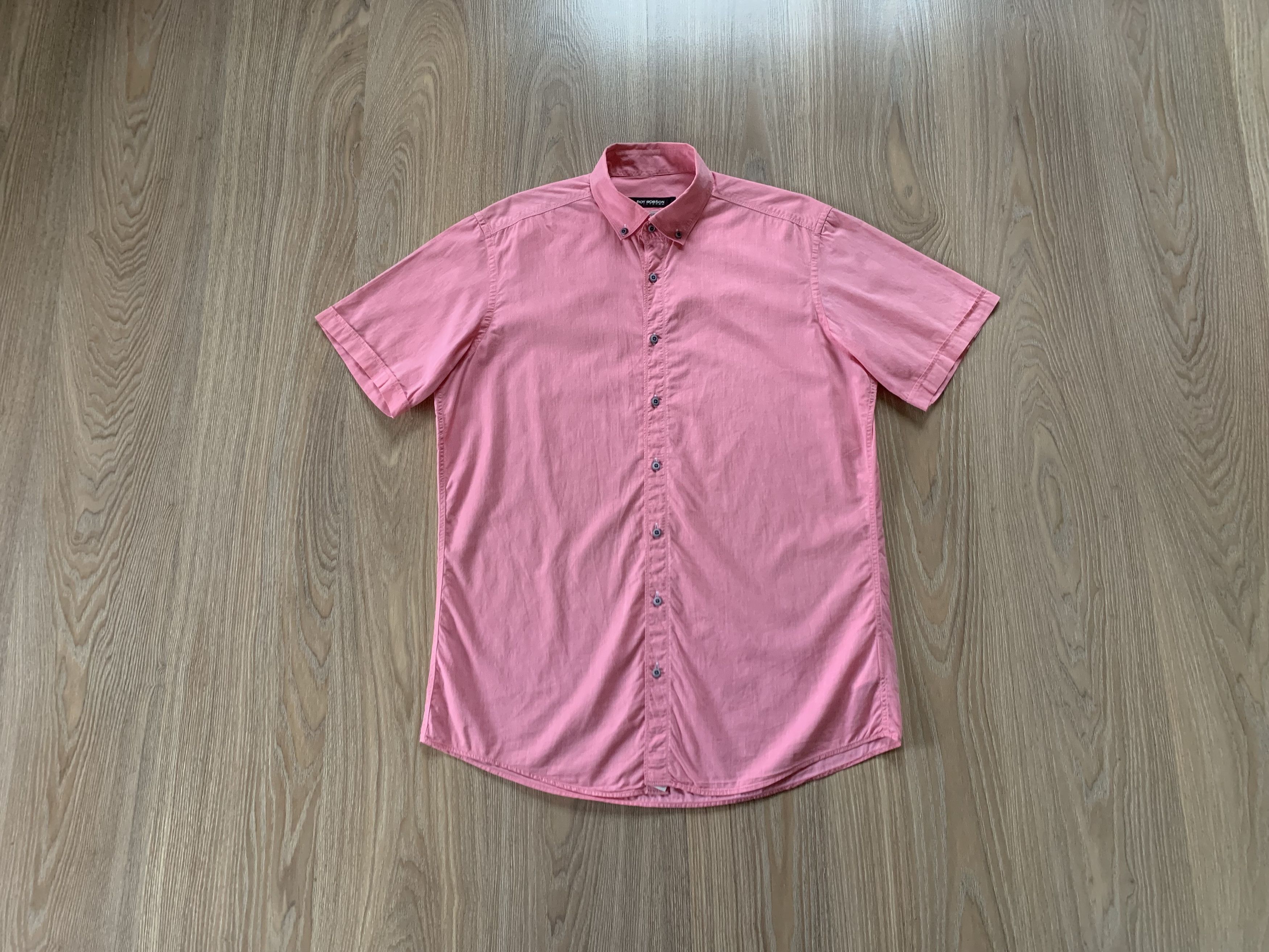Designer Roy Robson Shape Fit Pink Short Sleeve Shirt Size US M / EU 48-50 / 2 - 1 Thumbnail