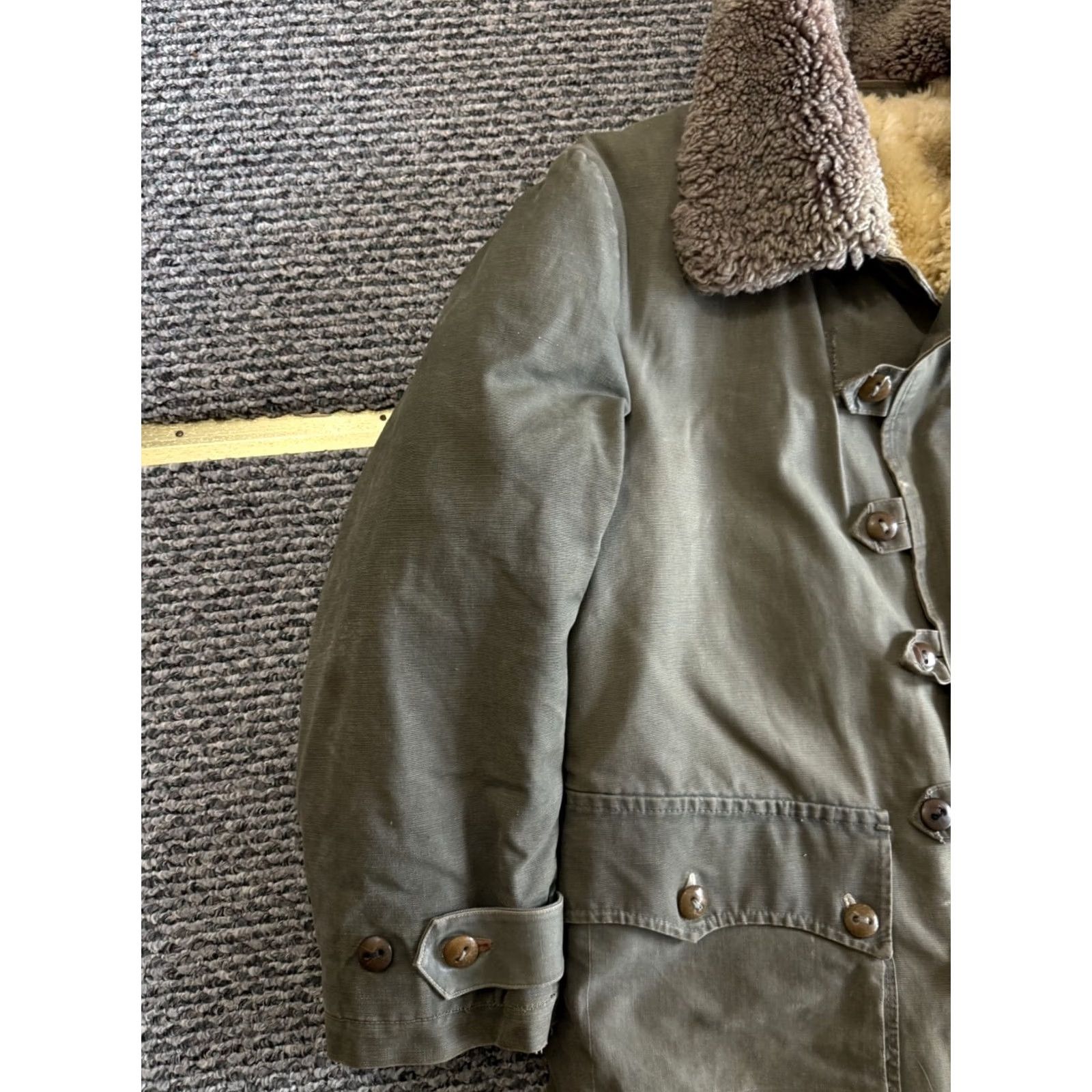 Vintage VINTAGE Mats Larsson Coat M/L Swedish Army Military Sheepskin Shearling Parka WWII Coat Size US M / EU 48-50 / 2 - 4 Thumbnail