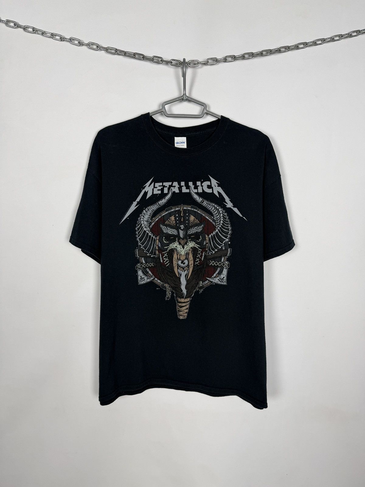 Metallica Men’s Metallica Viking Logo Rock Band T-Shirt Vintage Tee XL Size US XL / EU 56 / 4 - 1 Thumbnail