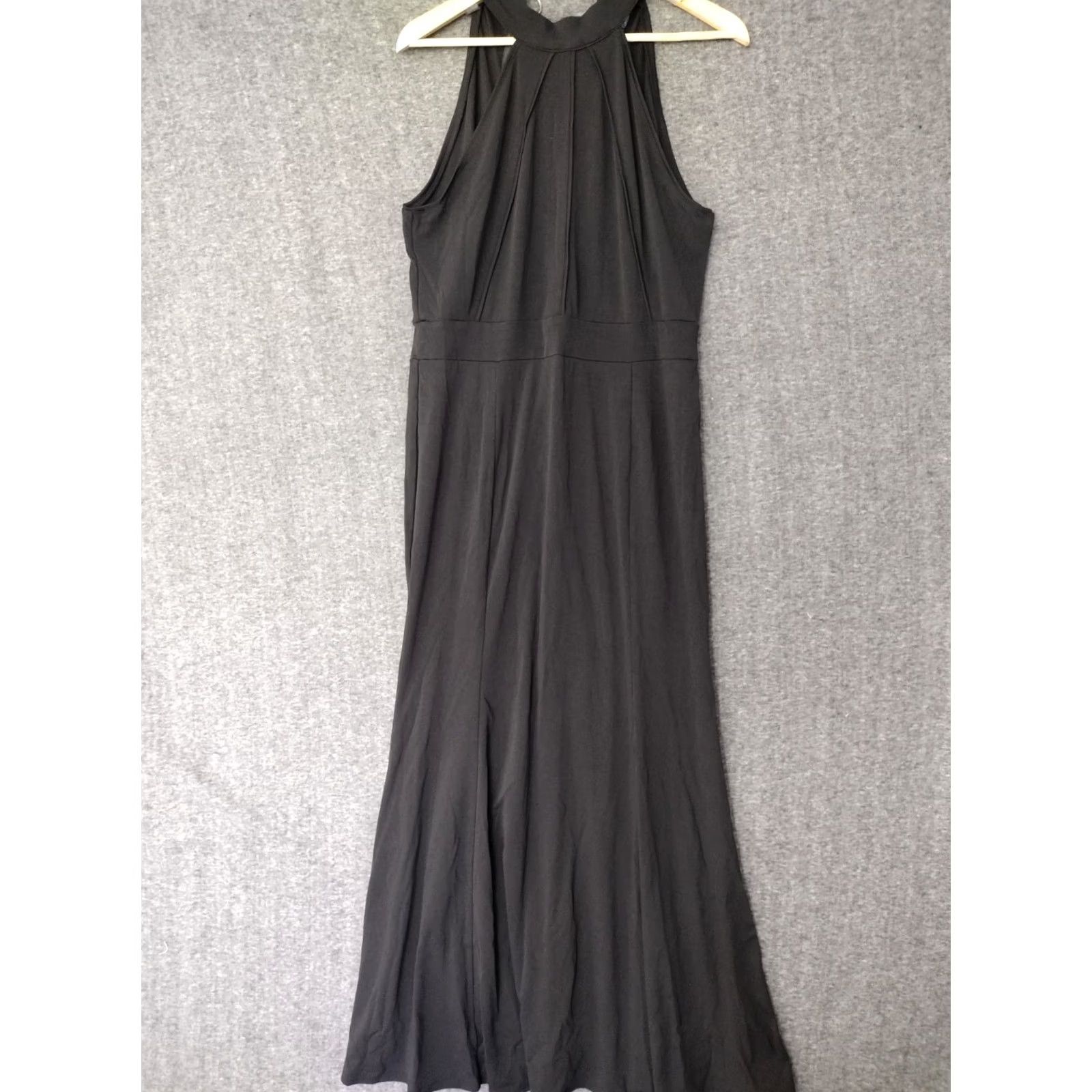 Vintage Berydress Black Solid Sleeveless Long Zip Halter Dress XL Women Vintage No Size XL / US 12-14 / IT 48-50 - 2 Thumbnail