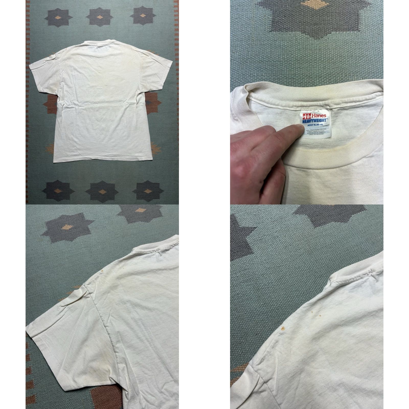 Hanes VINTAGE 90s graphic T-Shirt USA Olympics 1996 Hanes XL Grunge White Mens XL Size US XL / EU 56 / 4 - 8 Thumbnail