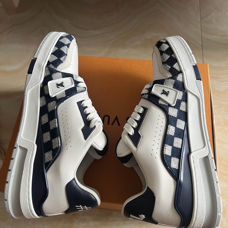 Louis Vuitton Louis Vuitton x Nigo Low-Top Denim Trainers -2508 Size US 9 / EU 42 - 8 Thumbnail