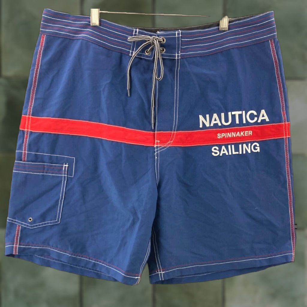 Nautica Nautica Board Shorts Mens 36 Blue Swim Trunks Spinnaker Sailing Shorts Size US 36 / EU 52 - 1 Thumbnail