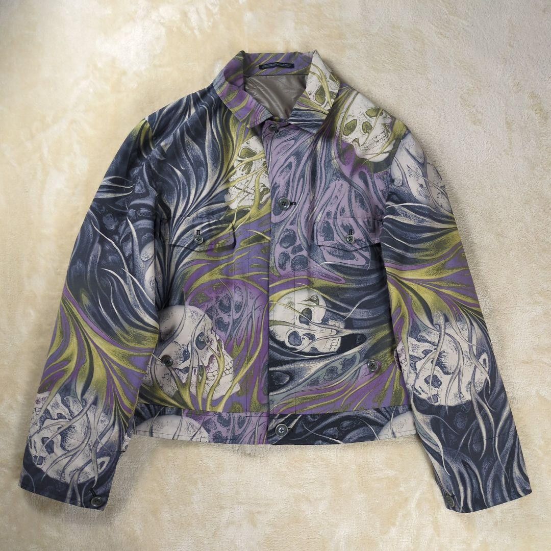 Yohji Yamamoto POUR HOMME 14aw look34 2way Skull Print Separate Long Coat Size US S / EU 44-46 / 1 - 7 Thumbnail
