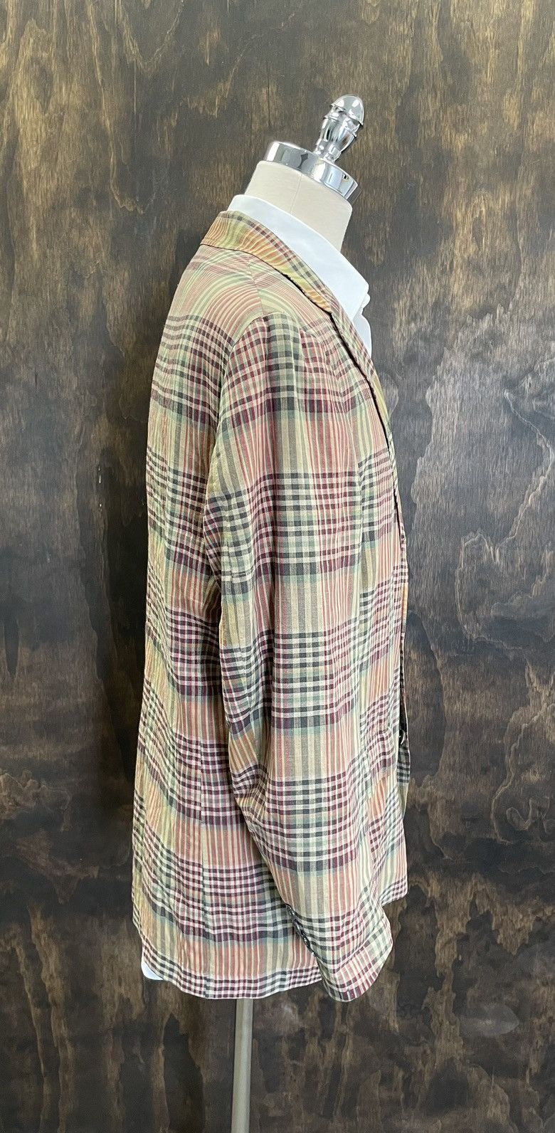 RRL Ralph Lauren × Vintage Cotton Madras Plaid Sport Coat Size 44R - 2 Thumbnail
