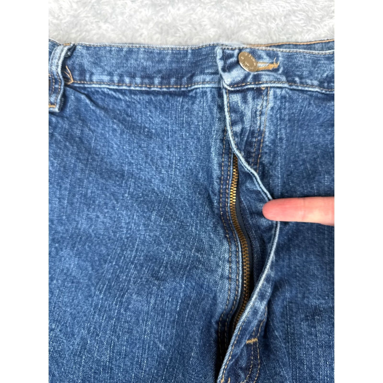 Wrangler Wrangler Jeans Mens 40 Blue Denim Carpenter Fit Hammer Loop Triple Stitched Seam Boots Cut Slim Size US 40 / EU 56 - 5 Thumbnail