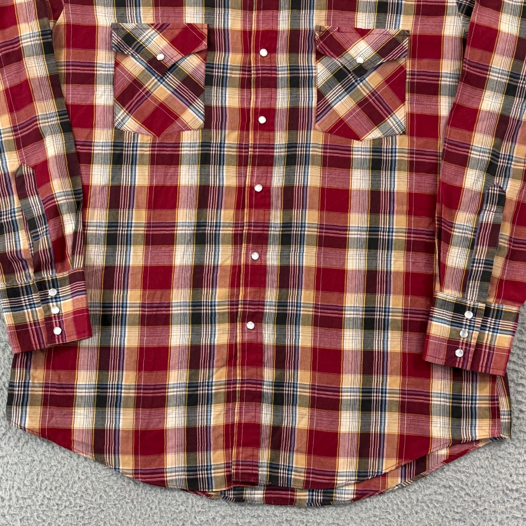 Vintage VINTAGE Ely Cattleman Pearl Snap Shirt Mens L Red Plaid Long Sleeve 80s Western Size US L / EU 52-54 / 3 - 3 Thumbnail