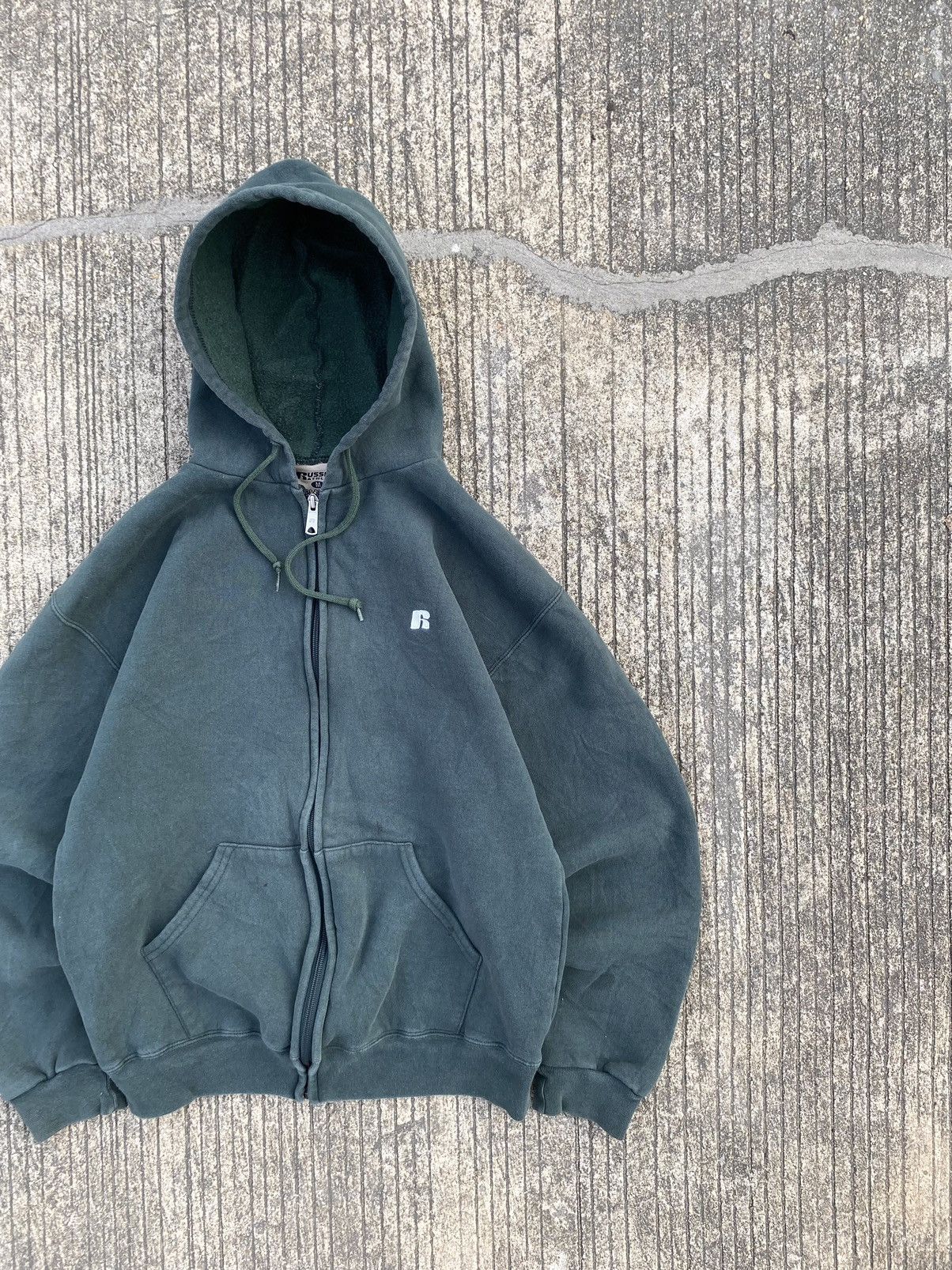 Russell Athletic Faded Russell Athletic Zip Hoodie Green Size US M / EU 48-50 / 2 - 4 Thumbnail