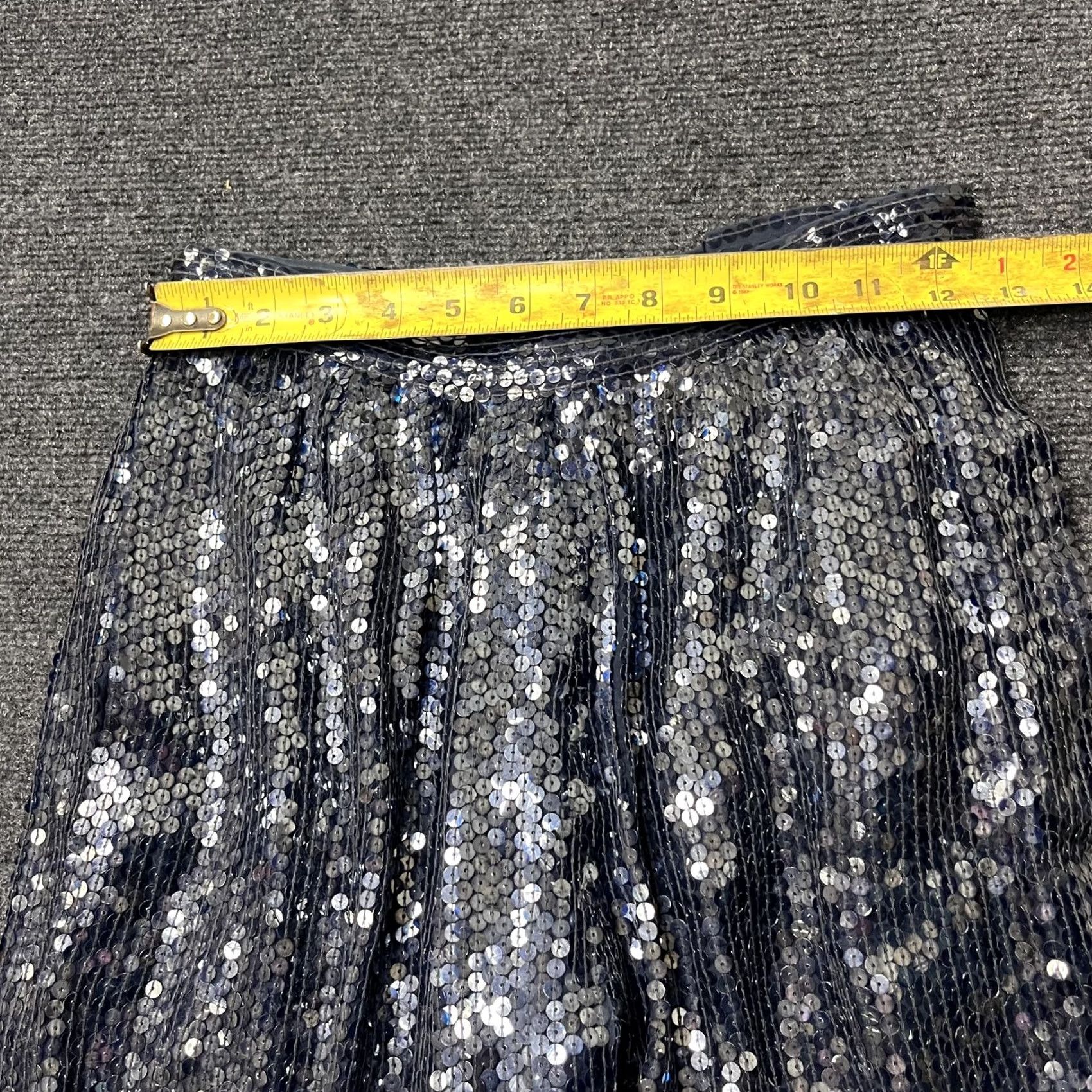 Vintage VINTAGE Jazz Dress Pants Womens 6 Silver Sequin Straight Leg Lined Party Wrap Semantics Not Included Size 28" / US 6 / IT 42 - 4 Thumbnail