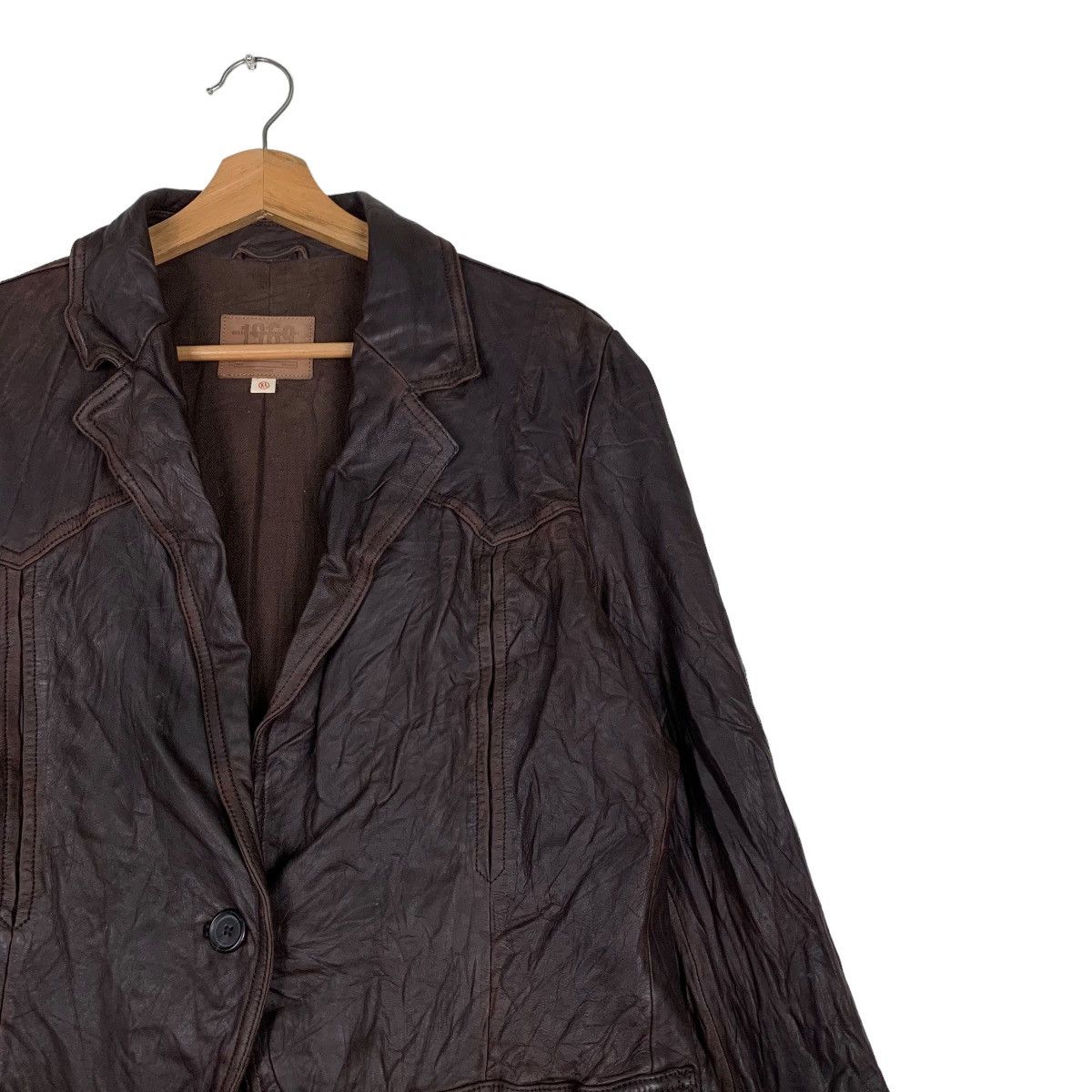 Japanese Brand 1969 AUTHENTIC DENIM Spring 03 Cow Leather Jacket #0366-C17 Size US XL / EU 56 / 4 - 5 Thumbnail