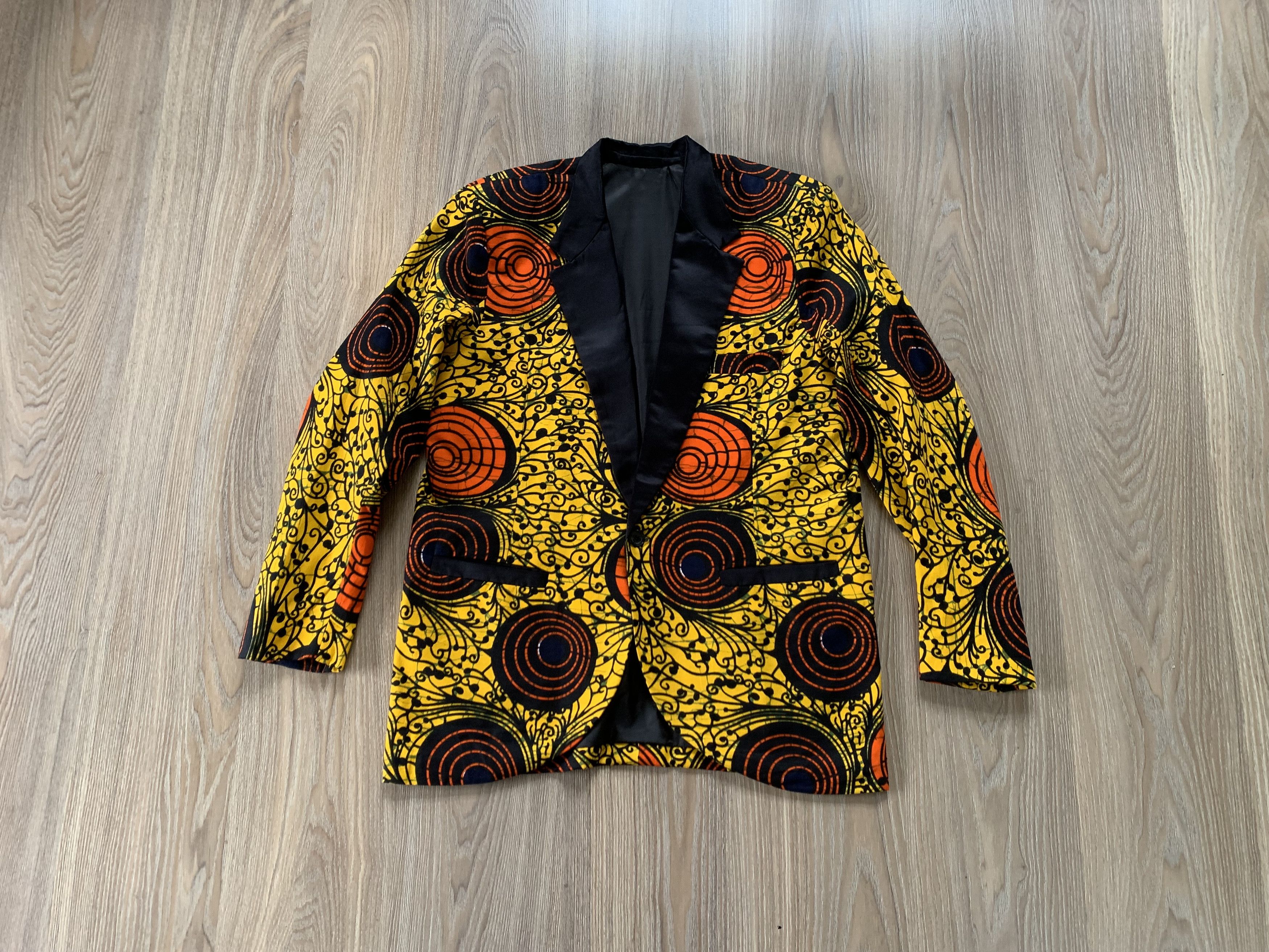 Designer × Handmade Handmade Abstract Multicolour Blazer Jacket Size 50L - 1 Thumbnail