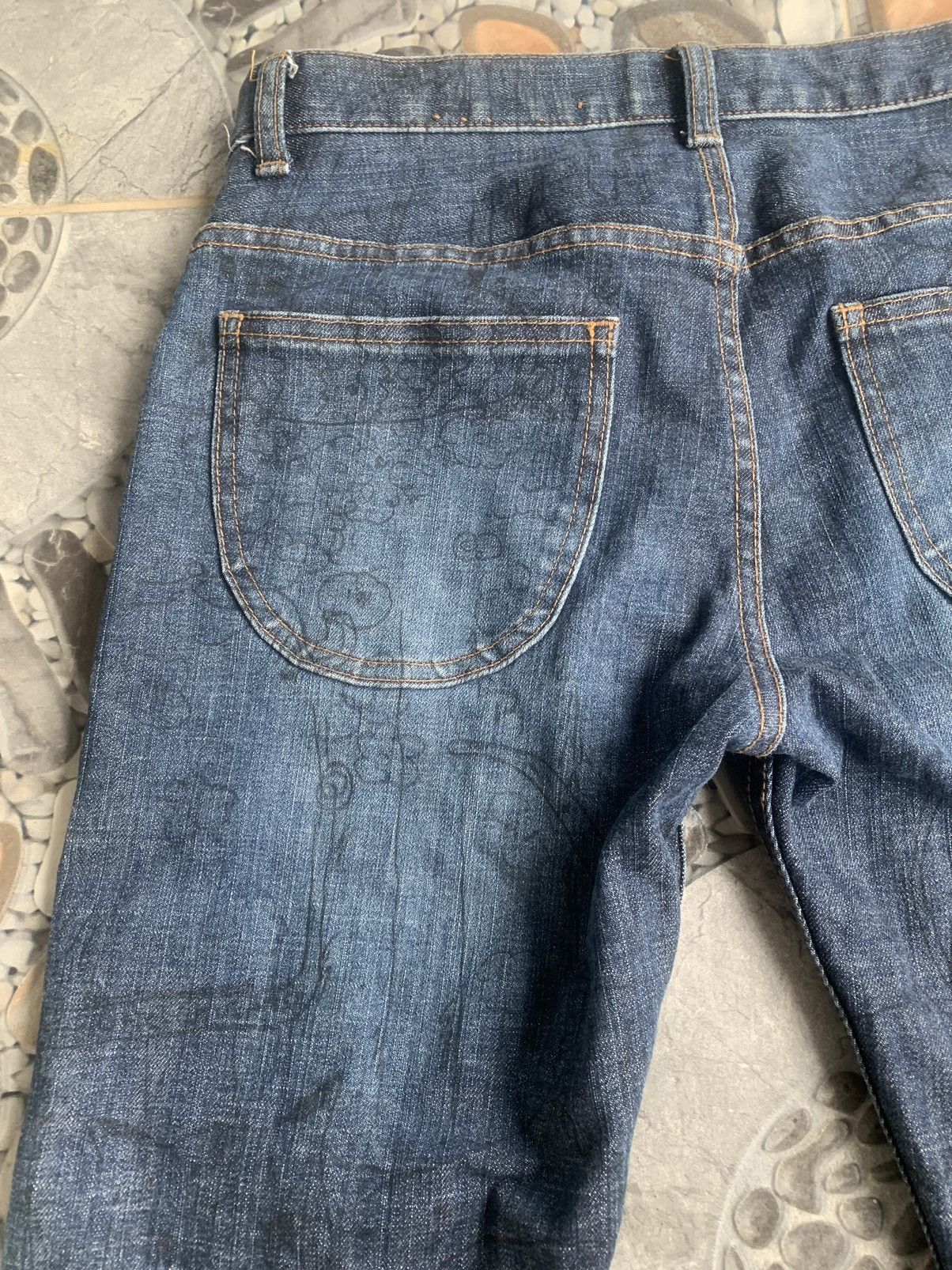 Issey Miyake × Tsumori Chisato × Vintage Tsumori Chisato Japan Overprint Skinny Jeans Size 26" / US 2 / IT 38 - 14 Thumbnail