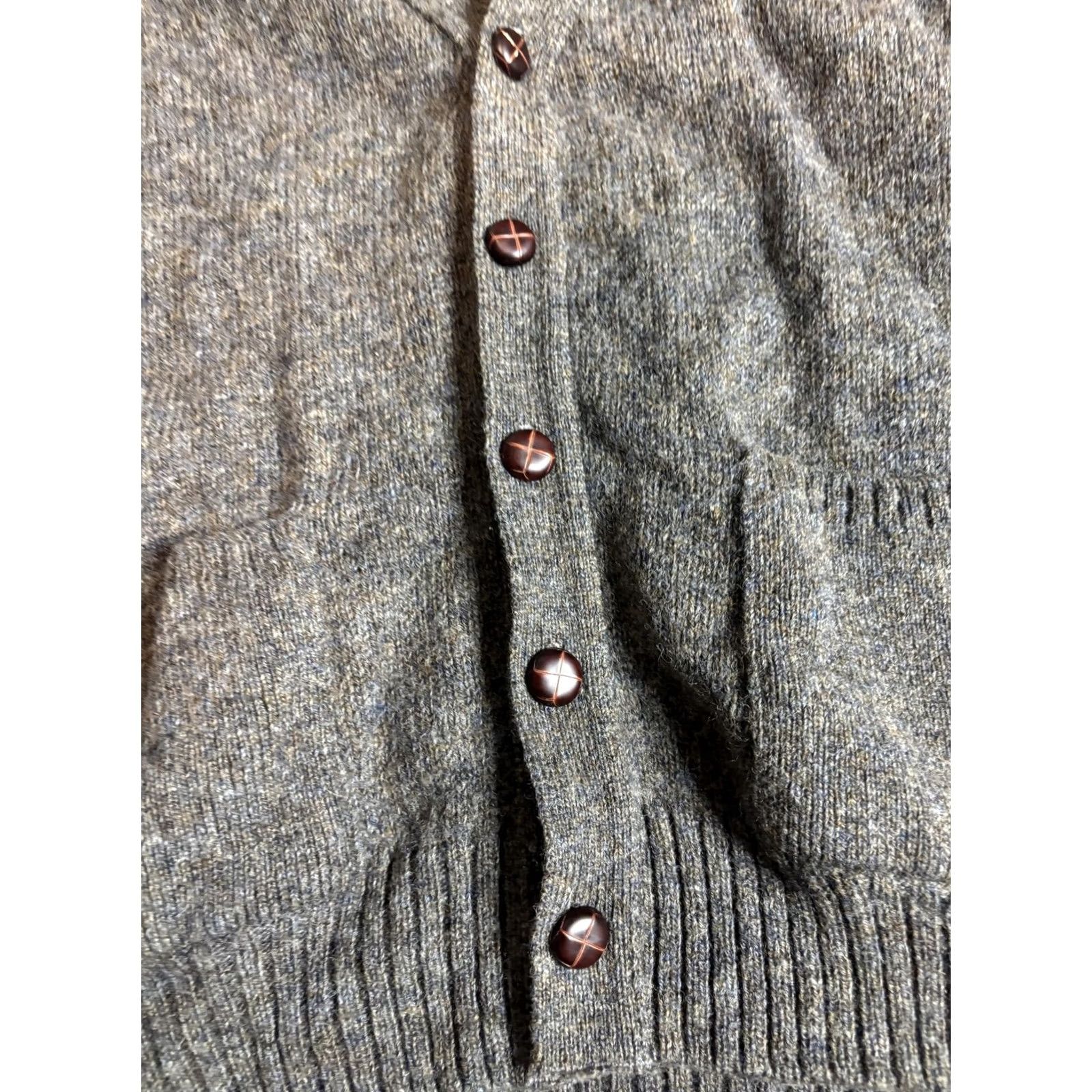 Vintage VINTAGE Lord Jeff Cardigan Mens XL Gray Wool Button Front Pockets 70s Size US XL / EU 56 / 4 - 3 Thumbnail