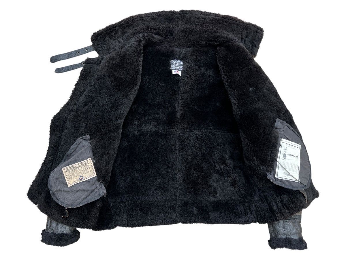 Vintage 80s Avirex B3 Scovill Sunfaded Black Leather Jacket