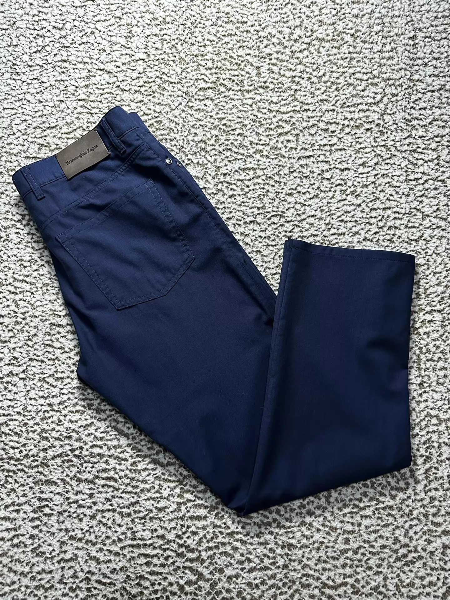 Ermenegildo Zegna Zegna Main Line Wool Navy Casual Pants Waist 52-54 Size US 36 / EU 52 - 1 Thumbnail