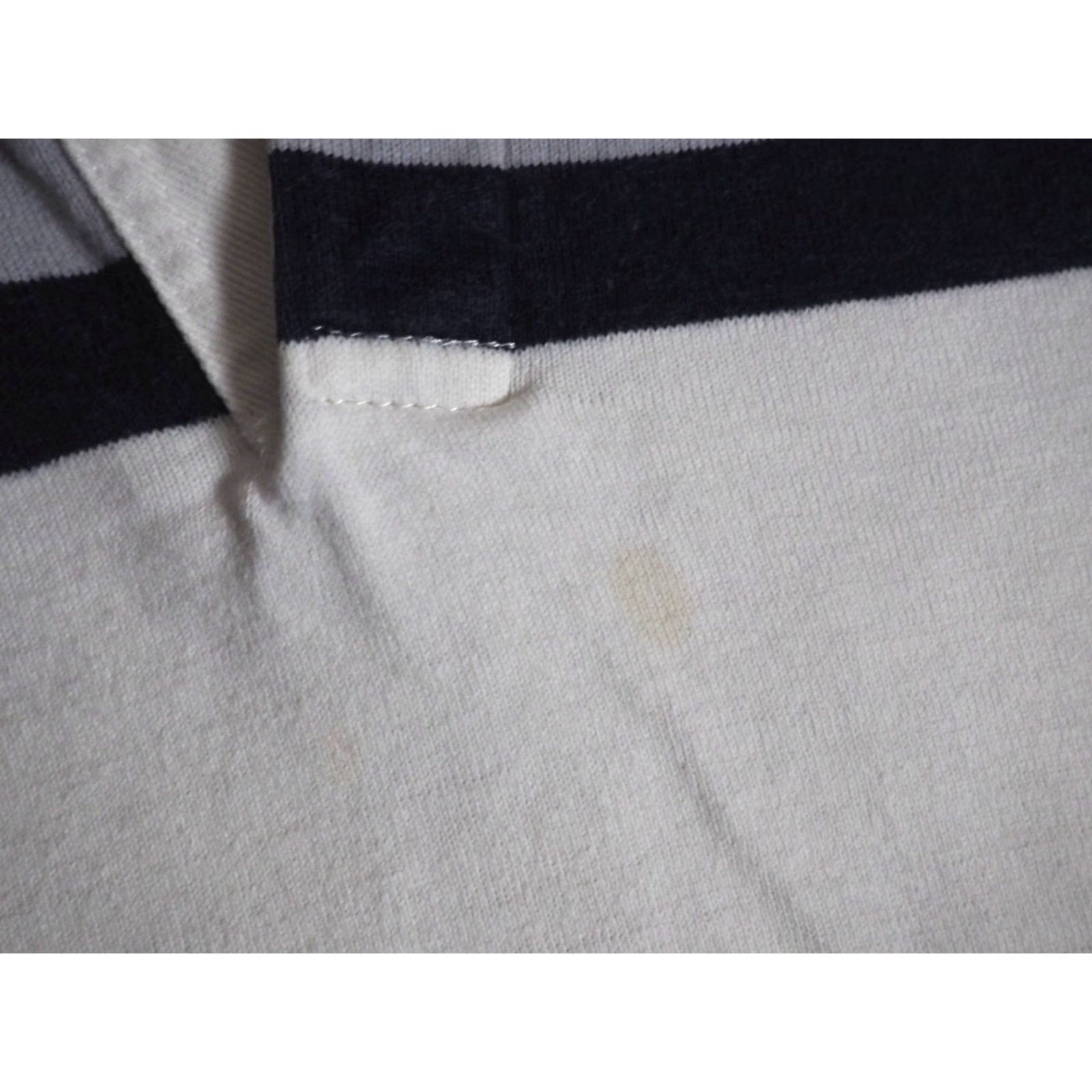 Lands' End VTG Lands' End Rugby Polo Shirt L/S Gray White Stripe USA 80s 90s Cotton XL Men Size US XL / EU 56 / 4 - 7 Thumbnail