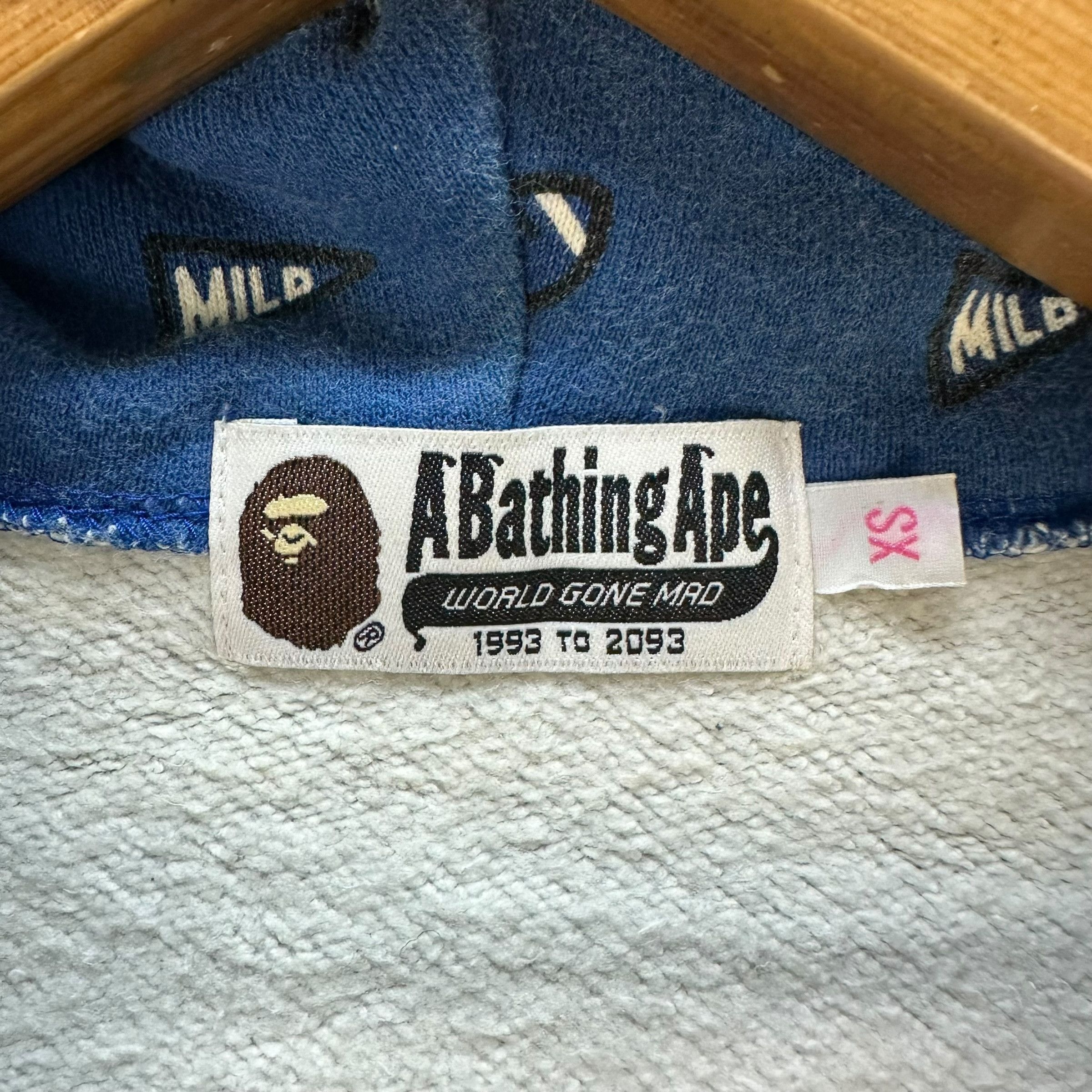 Bape BAPE Baby Milo Football Full Zip Hoodie Sweatshirt #A76-1841 Size XS / US 0-2 / IT 36-38 - 11 Thumbnail