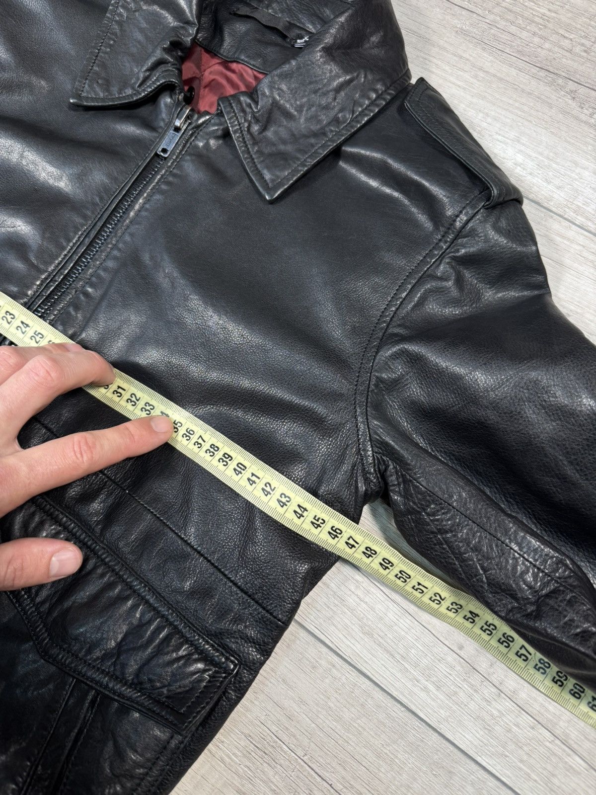 Blk Dnm BIk Dm Leather Flight Pockets Black Jacket Size S Size S / US 4 / IT 40 - 10 Thumbnail