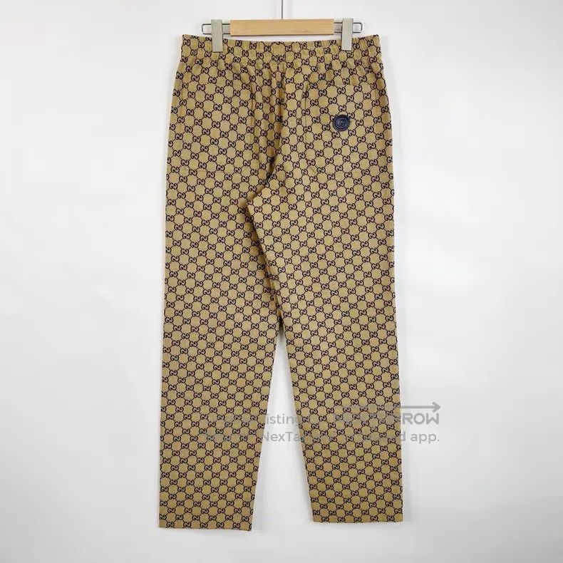 Gucci Gucci Beige double G-shaped full-printed tie-up mid-waist Size US 30 / EU 46 - 2 Thumbnail