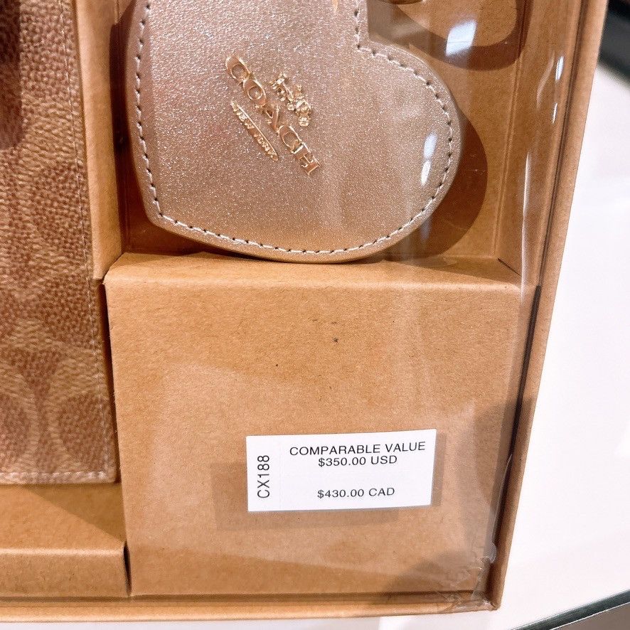 Coach Boxed Mini Tote Bag And Mirror Bag Charm Set CX188 Size ONE SIZE - 5 Thumbnail