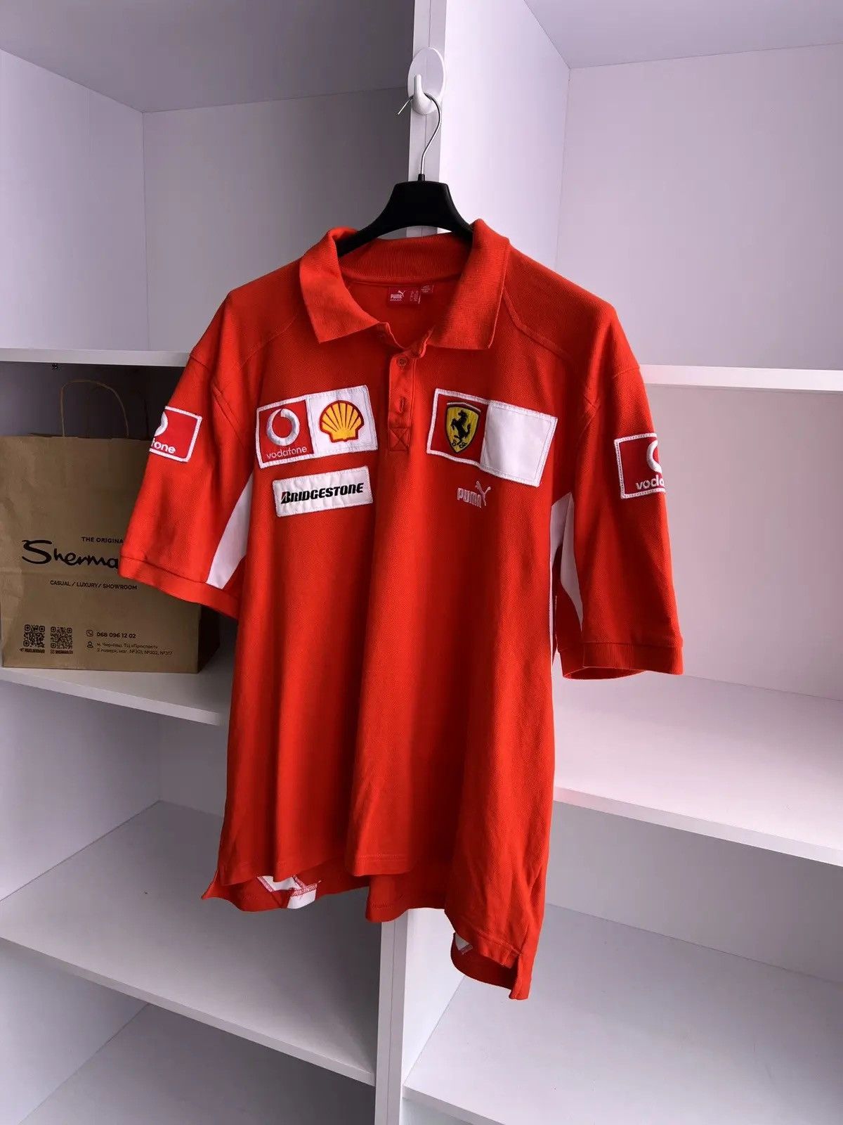 Ferrari × Puma × Vintage Vintage Puma Ferrari Racing Polo t-shirt Size US XXL / EU 58 / 5 - 4 Thumbnail
