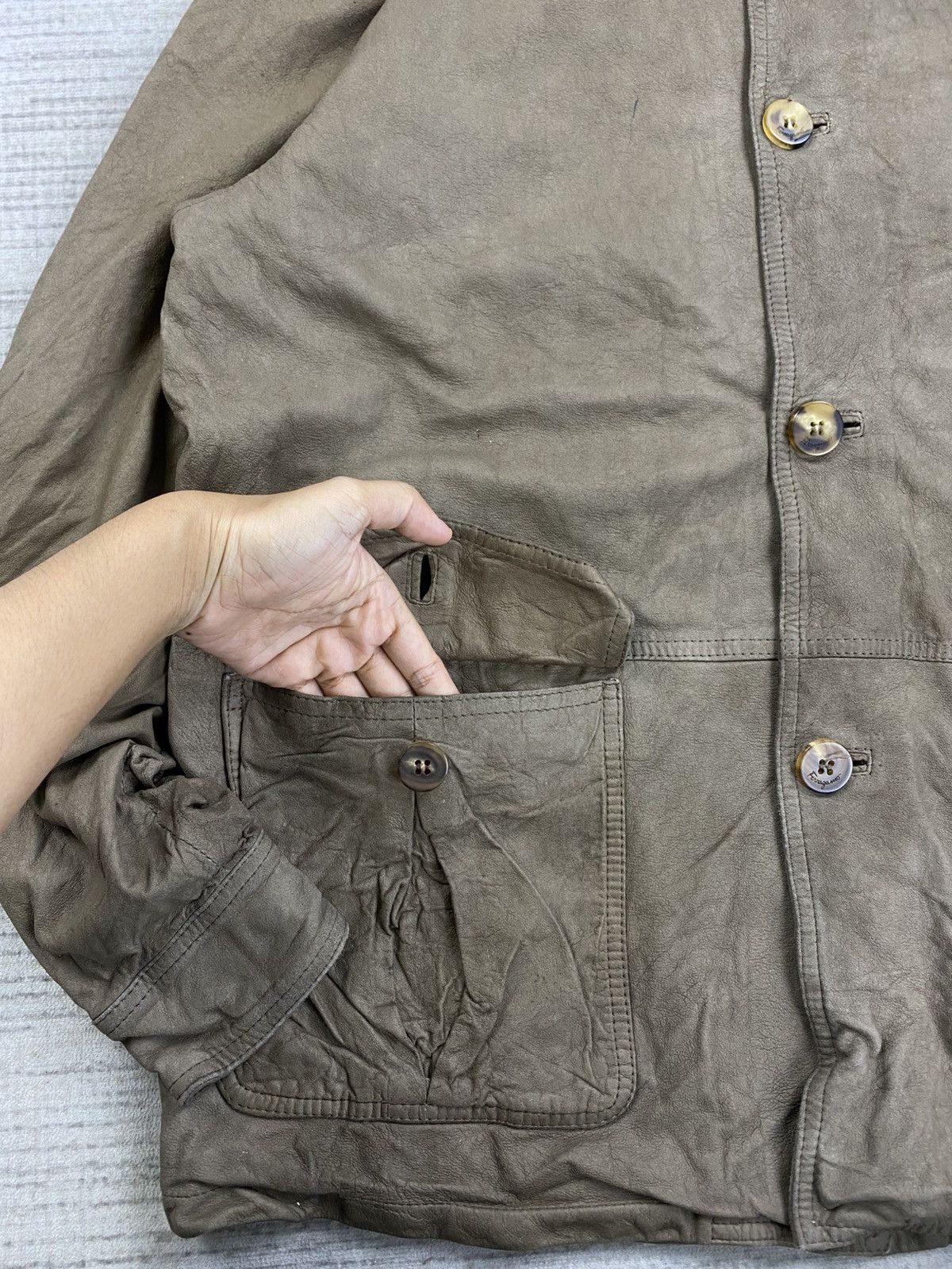 Salvatore Ferragamo Vintage Salvatore Ferragamo Leather Jacket Size US M / EU 48-50 / 2 - 7 Thumbnail