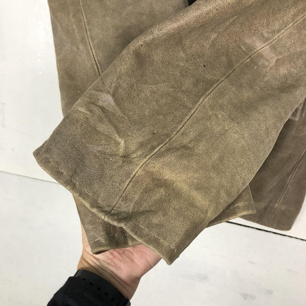 Japanese Brand 🔥VINTAGE BIKER LEATHER JACKET ERMANNO SCERVINO ISSEY MIYAKE Size US S / EU 44-46 / 1 - 11 Thumbnail