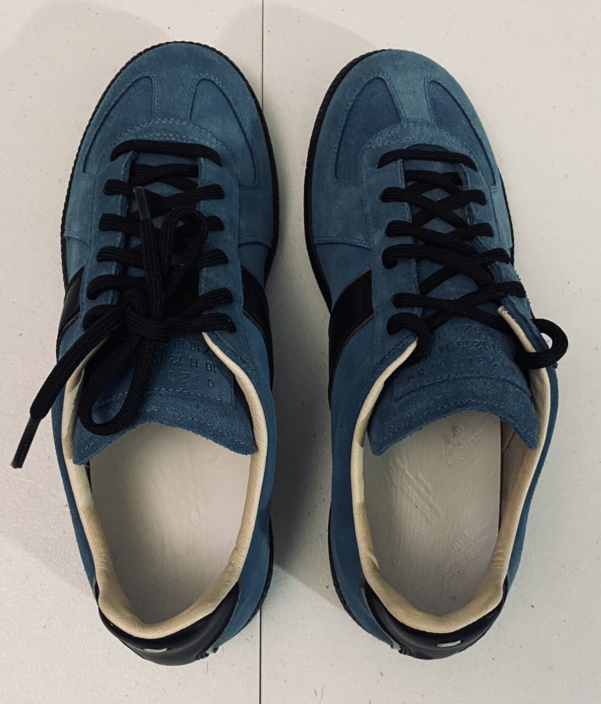 Maison Margiela Maison Margiela 22 🇮🇹 Teal Brush Suede Single Stitch GATs New Size US 7 / EU 40 - 11 Thumbnail