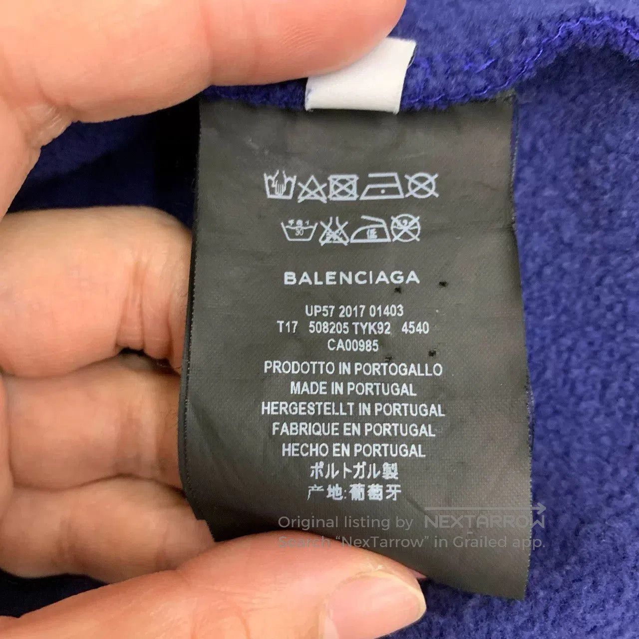 Balenciaga Balenciaga Blue Hoodie Sweatshirt S Size. Size US S / EU 44-46 / 1 - 5 Thumbnail