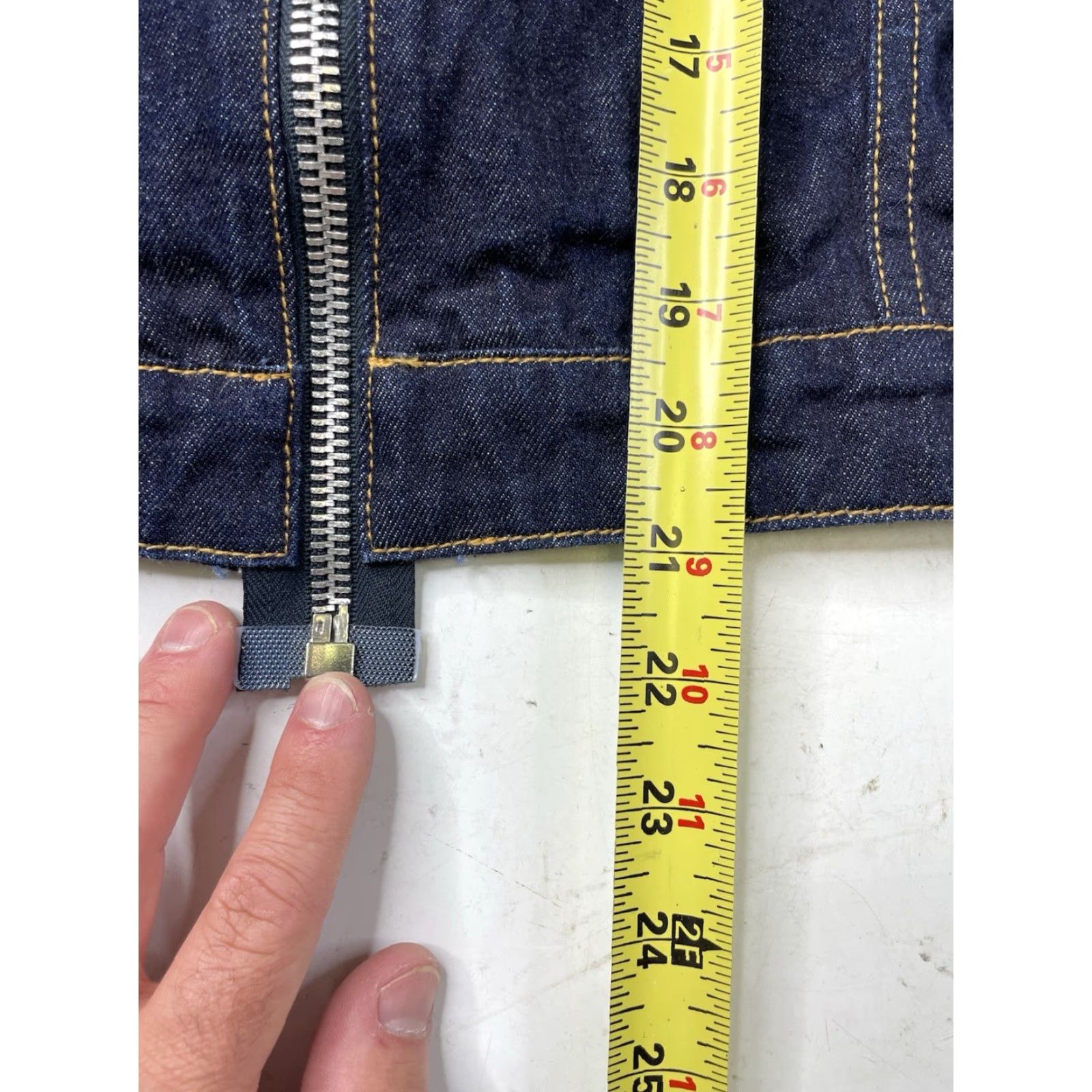 Helmut Lang Helmut Lang Jacket Mens XS Denim Motorcycle Zip Short Slim Silver Size US 27 - 5 Thumbnail
