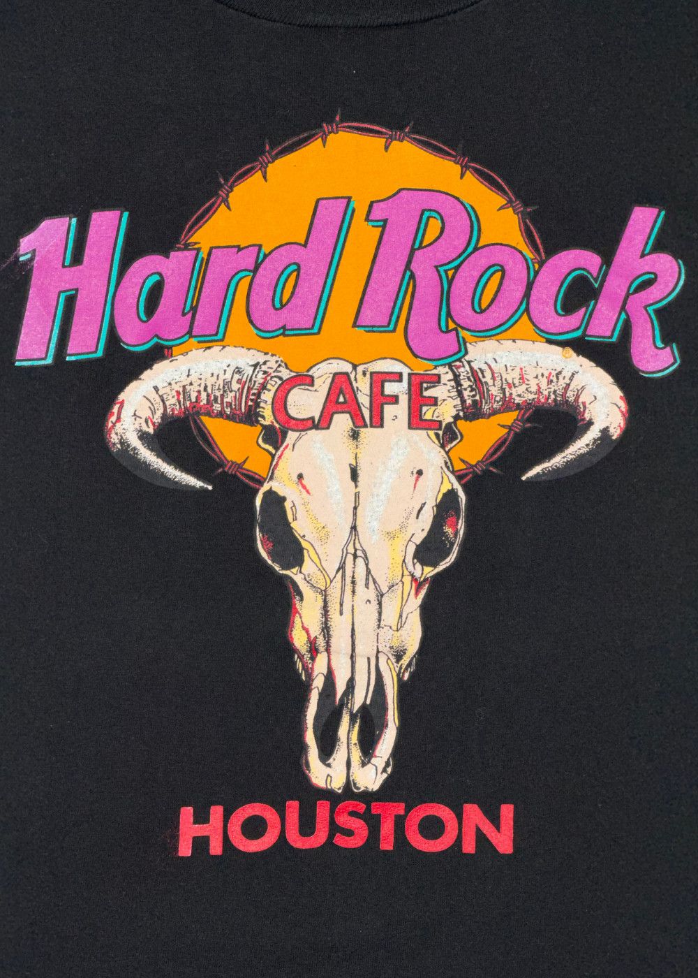 vtg Hard Rock Cafe Houston USA Anvil Texas Longhorn Tee image 5