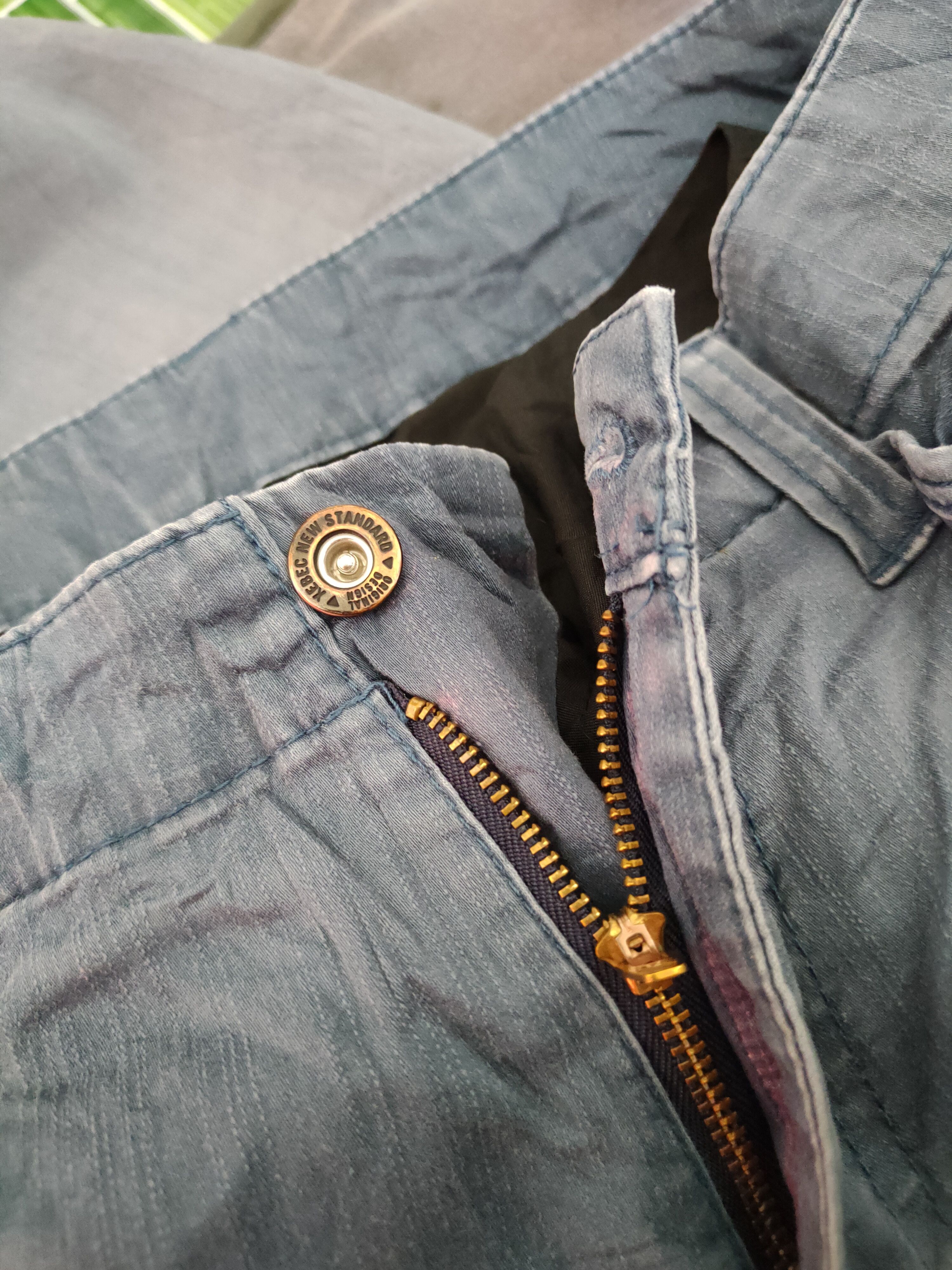 Japanese Brand Genba-Xebec Blue Multipocket Tactical Cargo Pants #S1304 Size US 31 - 12 Thumbnail