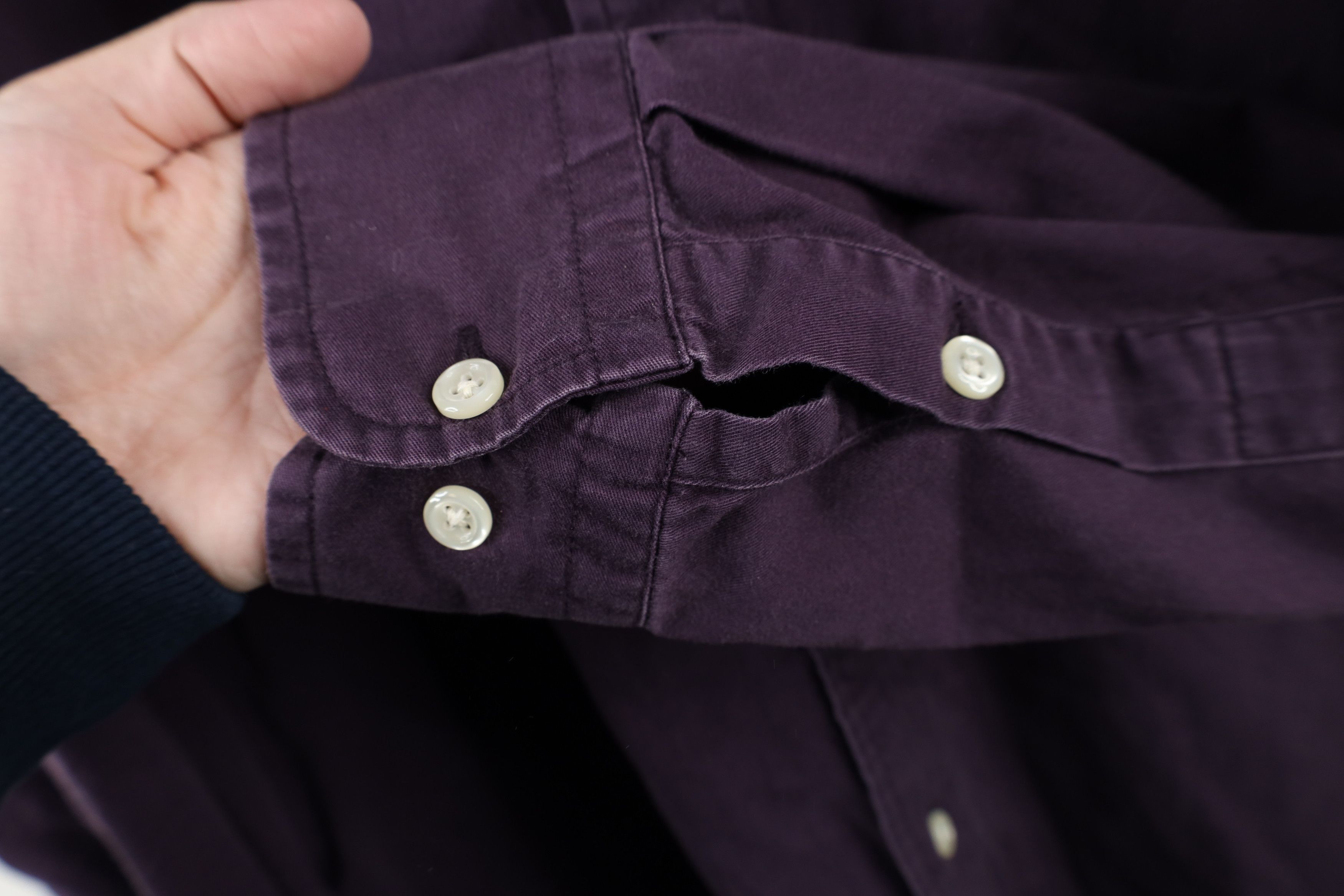 Ralph Lauren × Vintage Vintage 90s Ralph Lauren Collared Button Down Shirt Purple Size US L / EU 52-54 / 3 - 7 Thumbnail