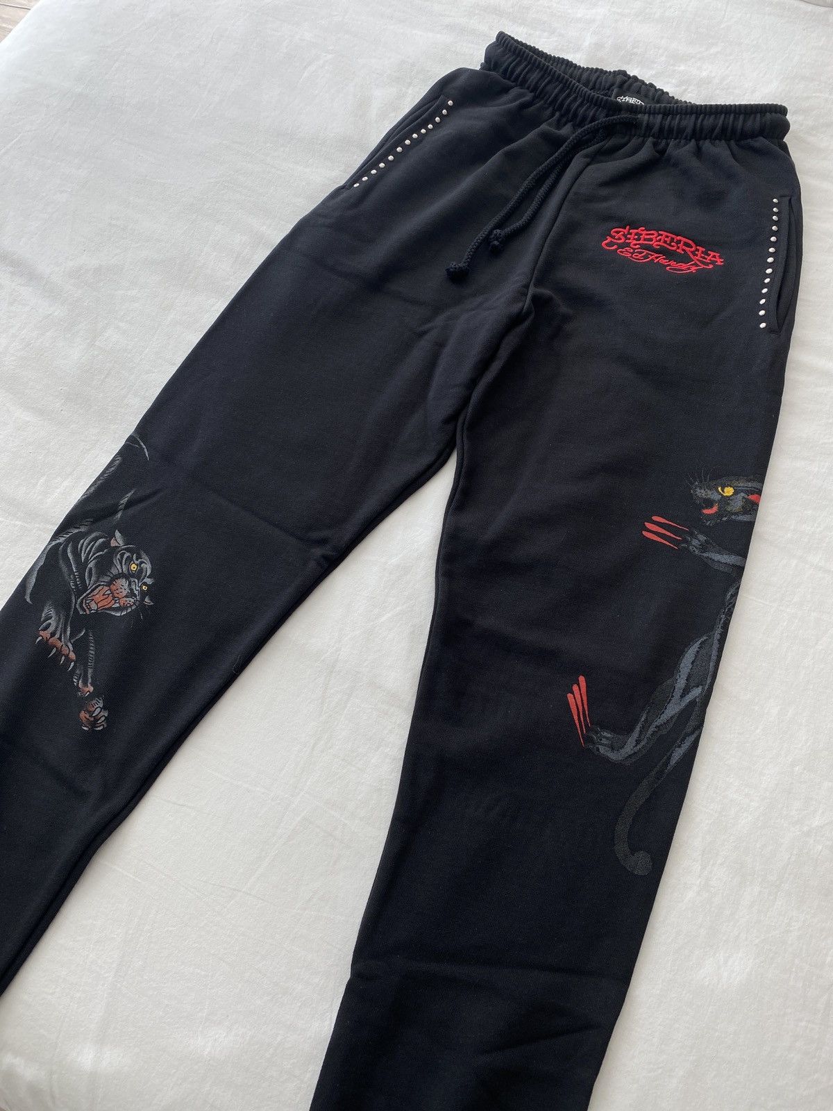 Ed Hardy × Siberia Hills Ed Hardy x Siberia Hills Black Panther Sweatpants Size US 26 / EU 42 - 3 Thumbnail