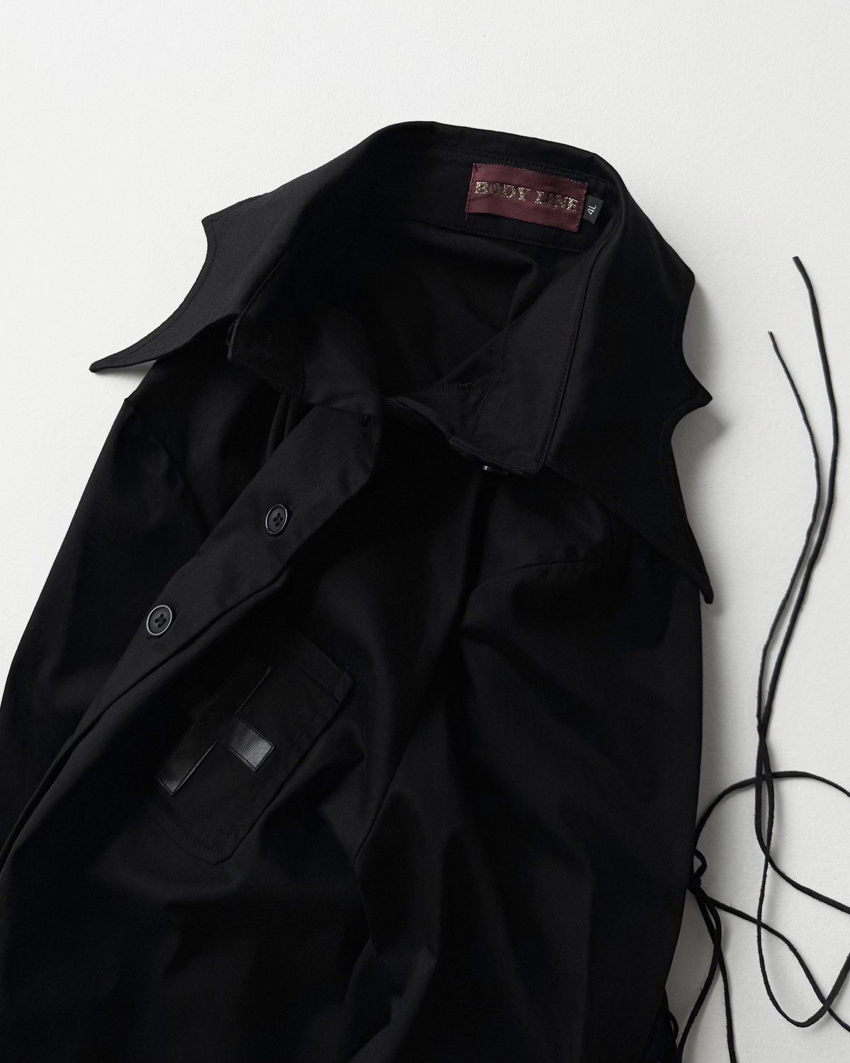 Japanese Brand BODY LINE BLACK GOTHIC SHIRT Size M / US 6-8 / IT 42-44 - 2 Thumbnail