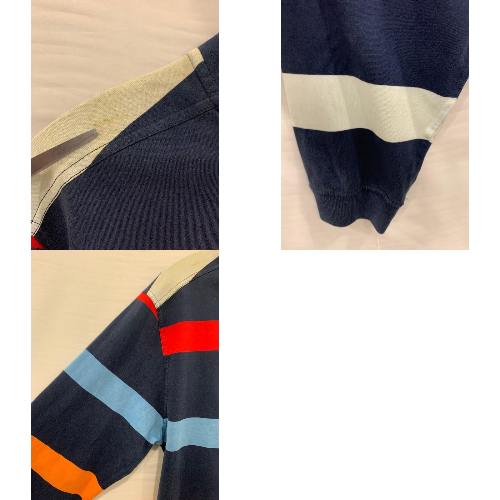 Paul & Shark VINTAGE Paul & Shark Yachting 1/4 Zip Pullover Shirt Adult S Navy Striped Made in Italy Size US S / EU 44-46 / 1 - 9 Thumbnail
