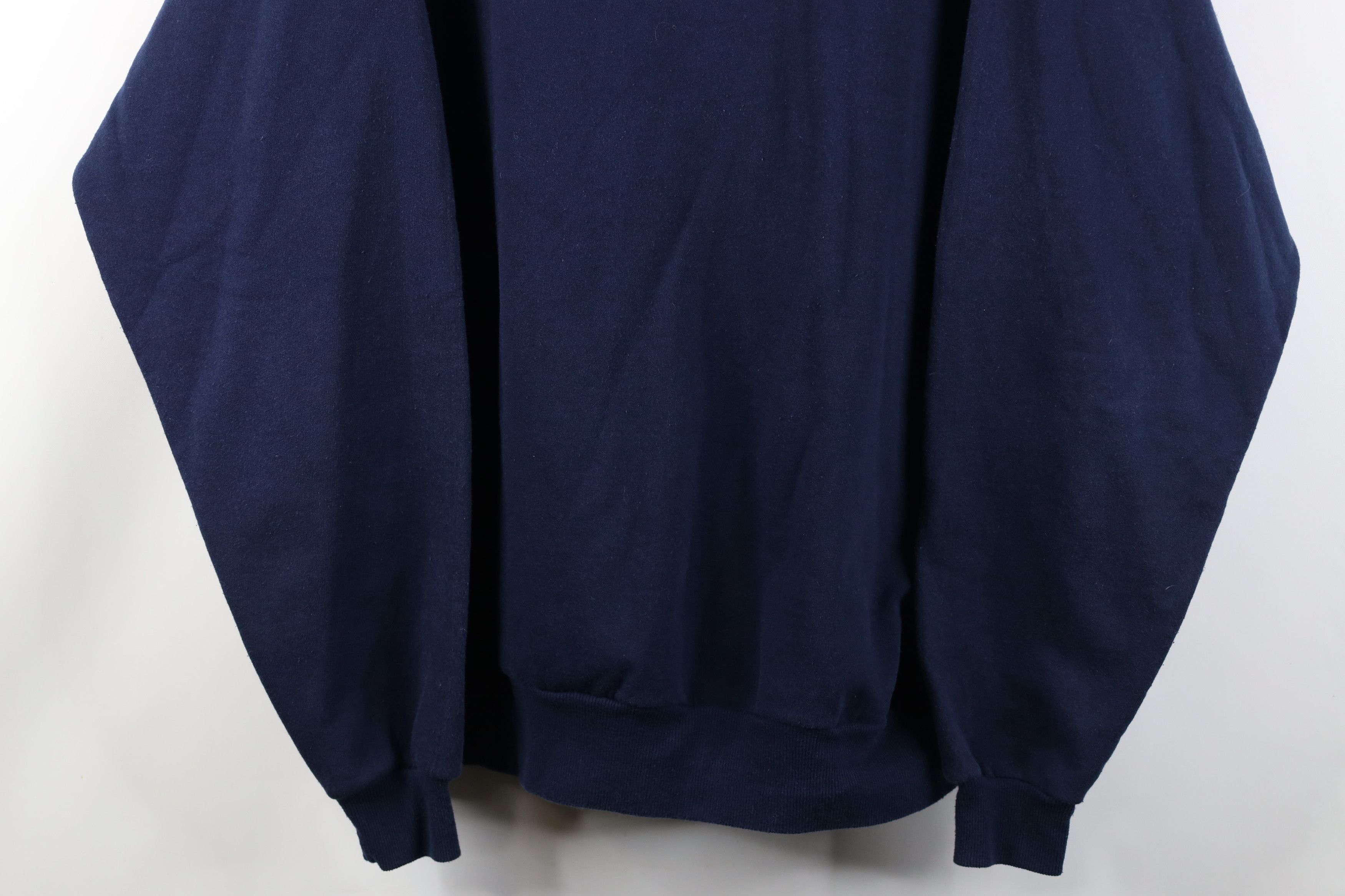 Vintage Vintage 90s Streetwear Heavy Crewneck Sweatshirt Navy Blue Size US XXL / EU 58 / 5 - 3 Thumbnail