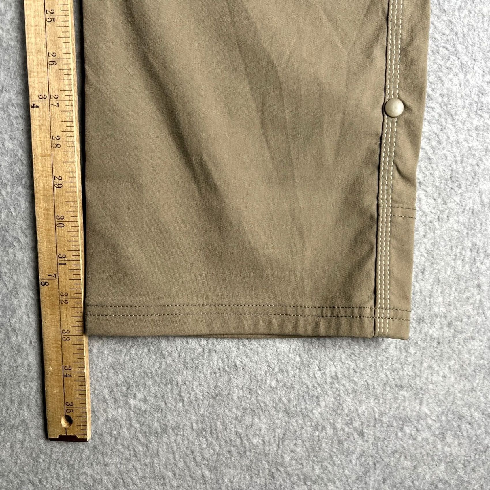Prana prAna Stretch Zion II Pants Hiking Belt Roll Snap Up 36x33 Mens Beige Size US 36 / EU 52 - 6 Thumbnail