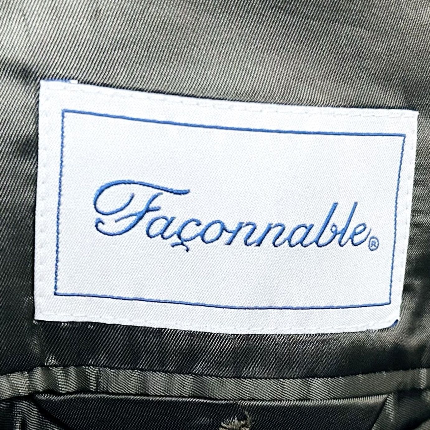 Faconnable Façonnable Sport Coat 48L Green Herringbone Plaid Three Button Wool Italy Mens Size US XS / EU 42 / 0 - 3 Thumbnail