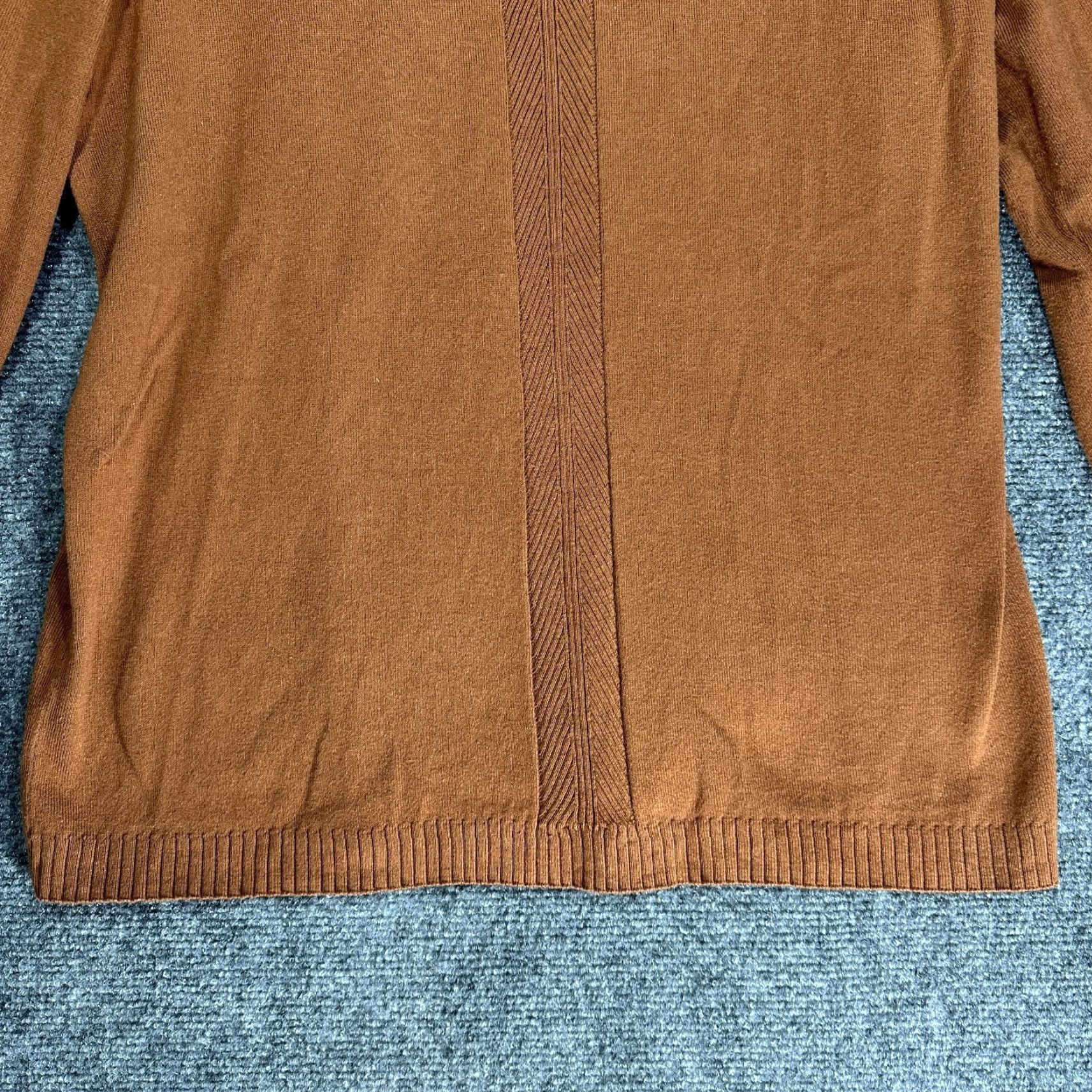 Talbots Talbots Sweater Womens Large Petite Brown Cotton Stretch Tight Knit Pullover Size L / US 10 / IT 46 - 2 Thumbnail