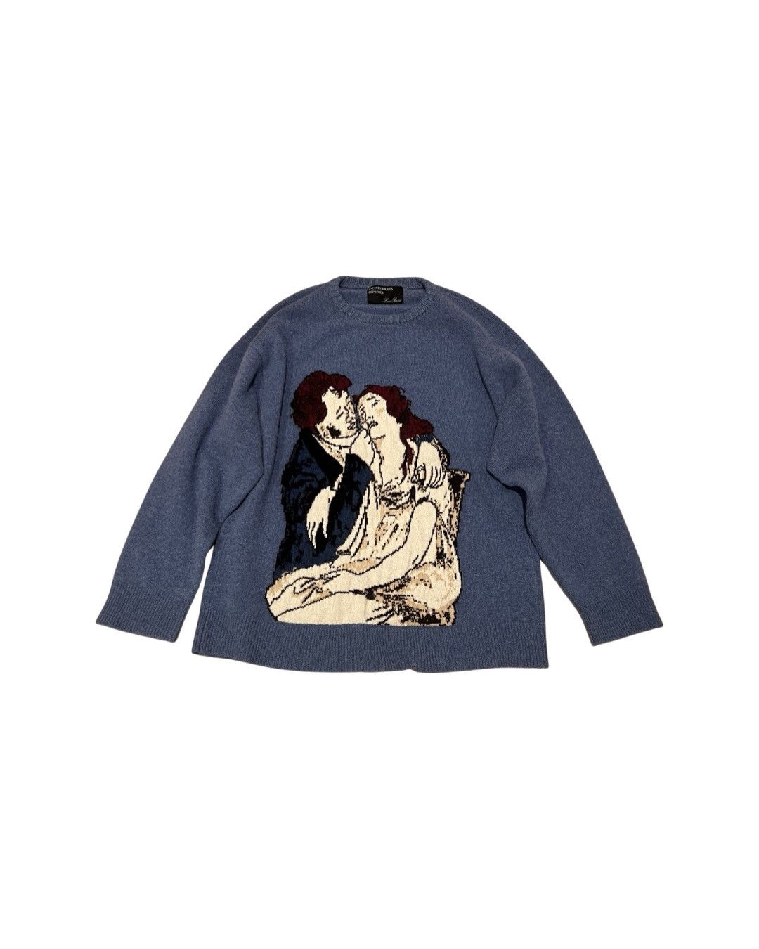 Boy wipes girl’s tears crewneck sweater