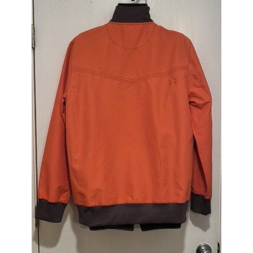 Under Armour Under Armour Strider Windbreaker Men Sz L Orange Full Zip Li Size US L / EU 52-54 / 3 - 3 Thumbnail