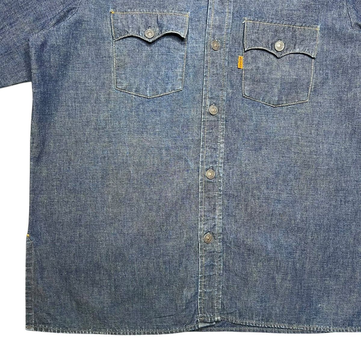 Levi's 1970s Levi’s Orange Tab Denim Button Up Long Sleeve Shirt Size US XL / EU 56 / 4 - 8 Thumbnail