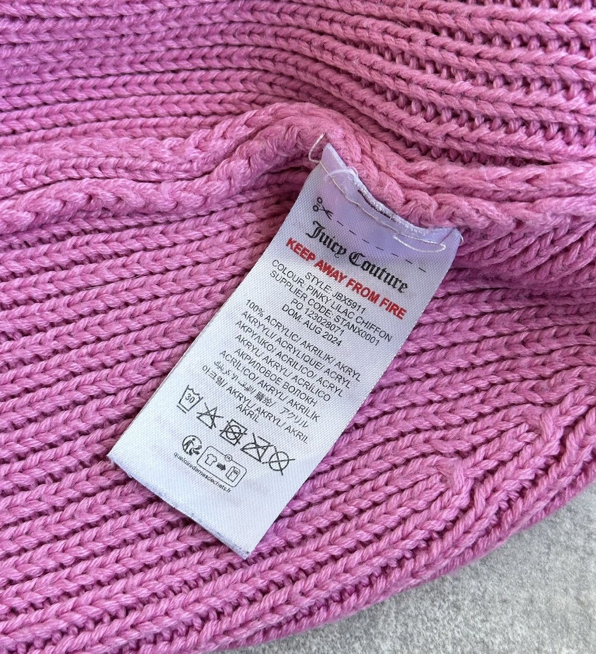 Juicy Couture Juicy Couture Pinky Beanie Hat Knit Y2K Size ONE SIZE - 5 Thumbnail