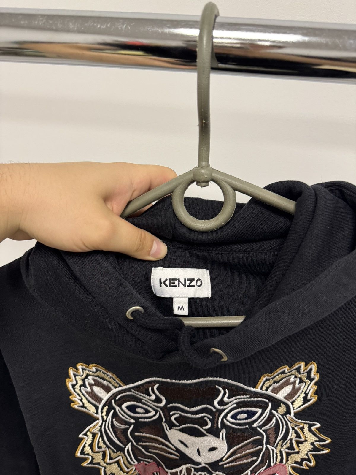 Kenzo Kenzo Paris Tiger Black Hoodie Embroidered Logo Men’s M Size Size US M / EU 48-50 / 2 - 4 Thumbnail