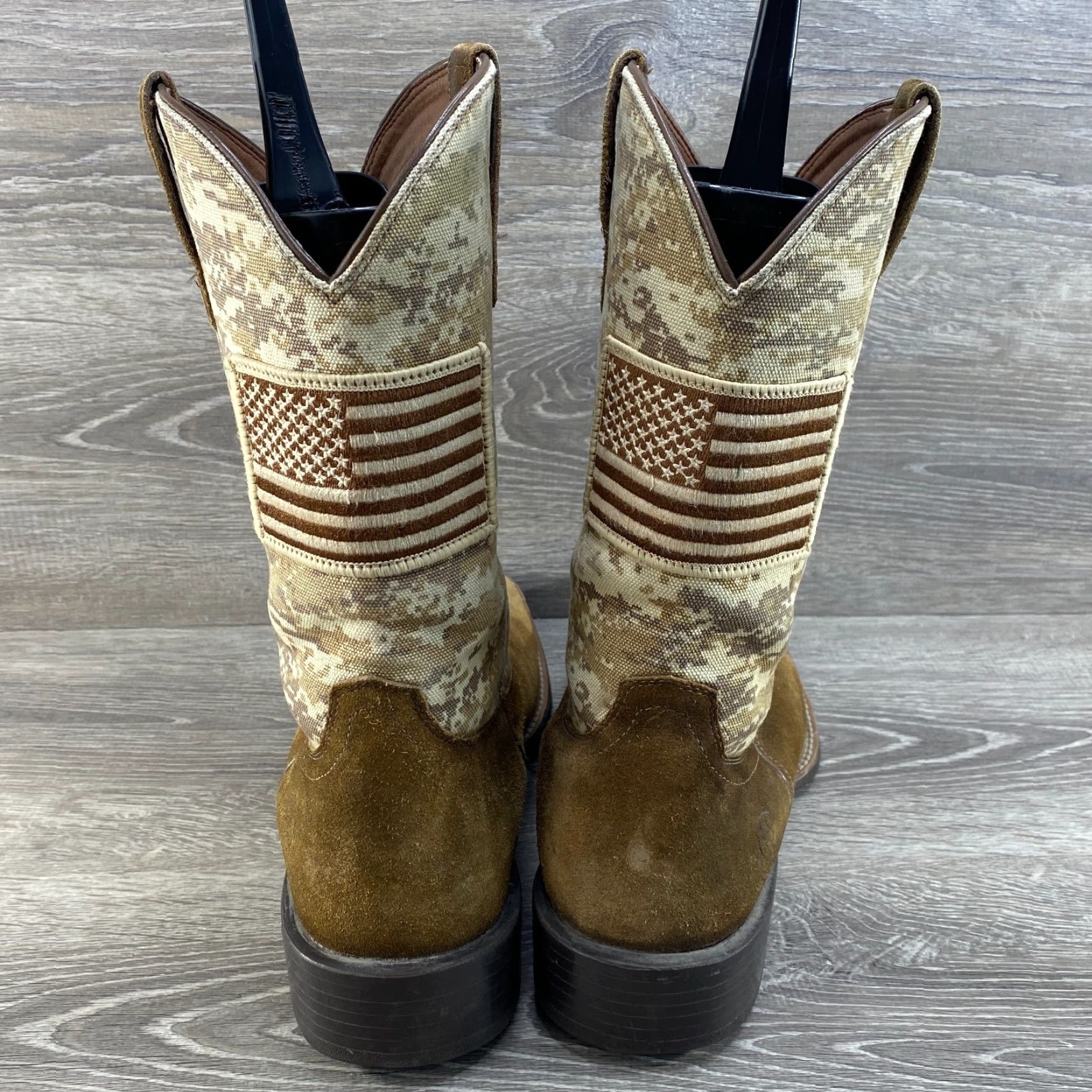 Ariat Ariat Mens 13 D Cowboy Boots Sport Patriot Sand Storm Leather Camo American Flag Shirt? Size US 12 / EU 45 - 7 Thumbnail