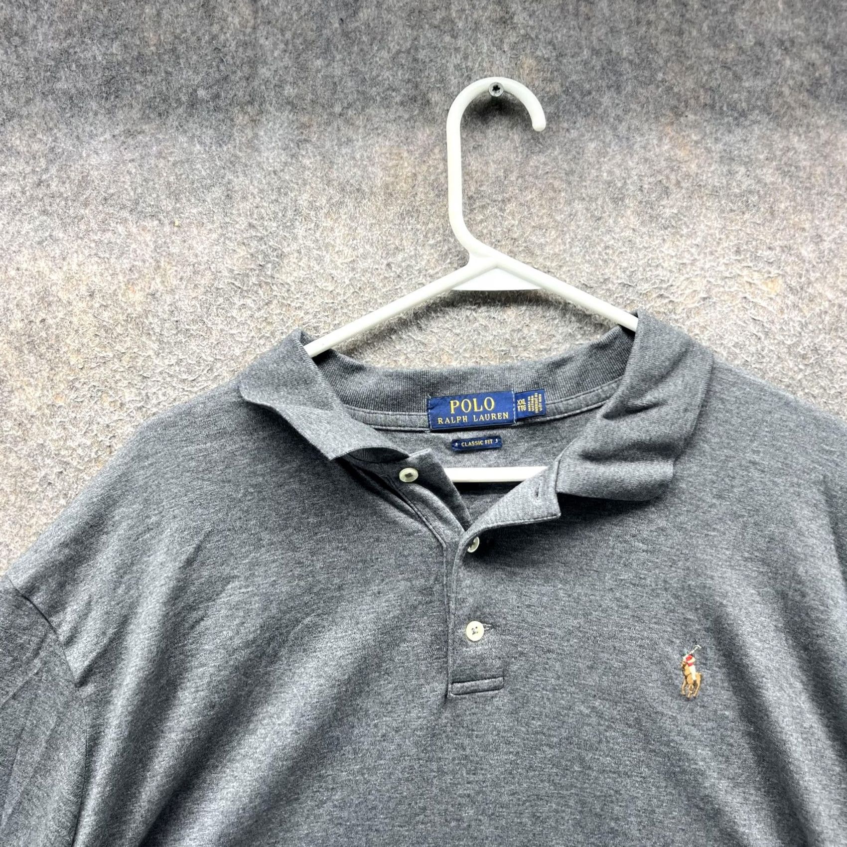 Polo Ralph Lauren Polo Ralph Lauren Polo Shirt Mens 2XL Gray Classic Fit Cotton Pony Logo Pique Shirt Mens XXL Gray Polo Ralph Lauren Short Sleeve Mens 2XL Women? Size US XXL / EU 58 / 5 - 3 Thumbnail