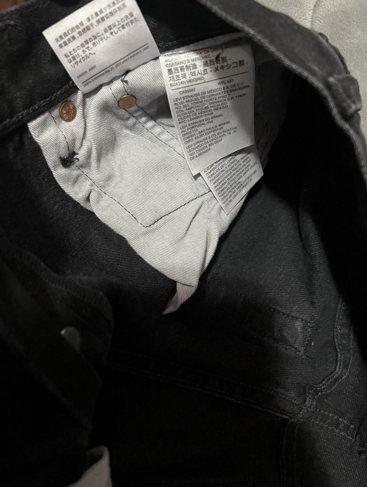 DENIM TEARS × Levi's x Levi's 501 Cotton Rhinestone Wreath Jeans Black Size US 30 / EU 46 - 6 Thumbnail