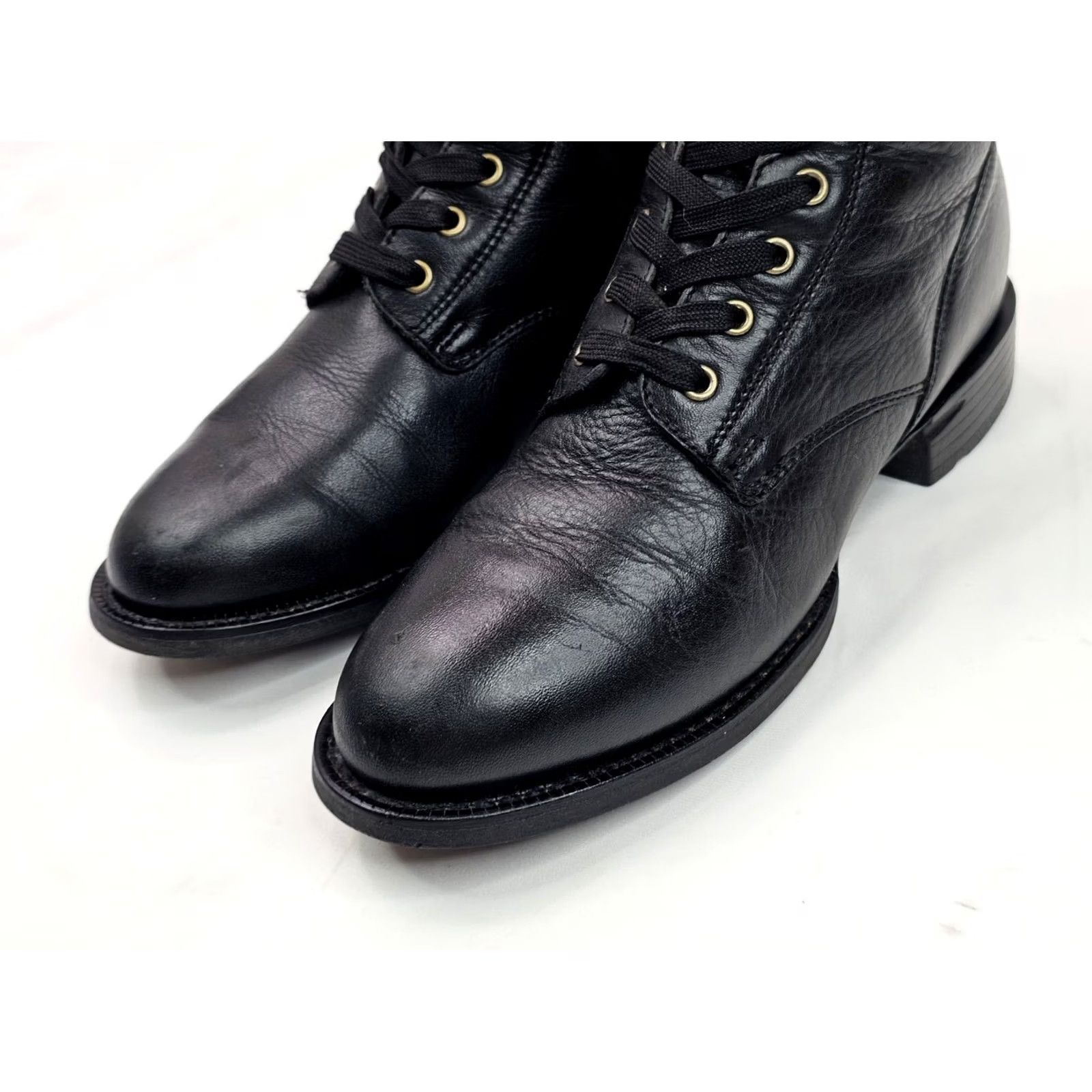 Ariat Ariat Heritage Lace Up Ankle Boots Men 6B Black Leather Combat Riding Roper Boots Size US 6 / IT 36 - 4 Thumbnail